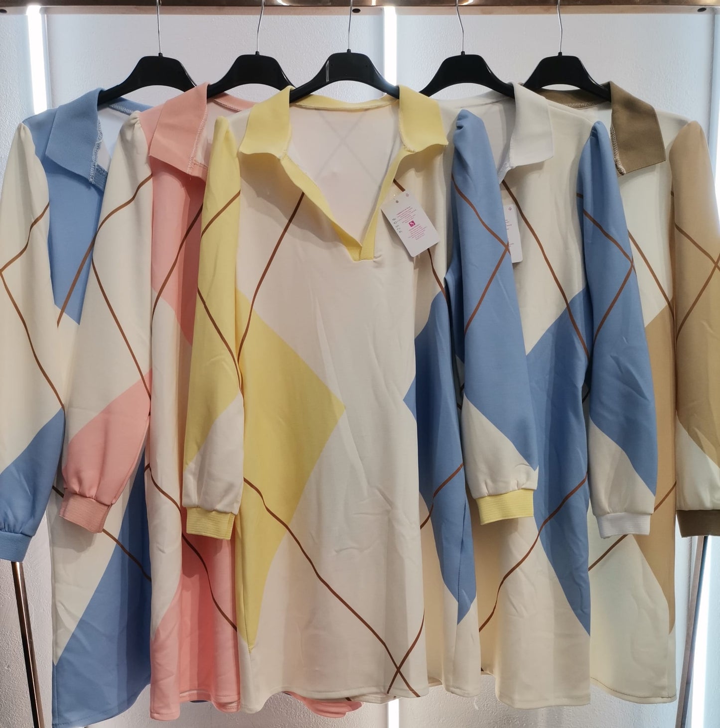 Vestido com losangos