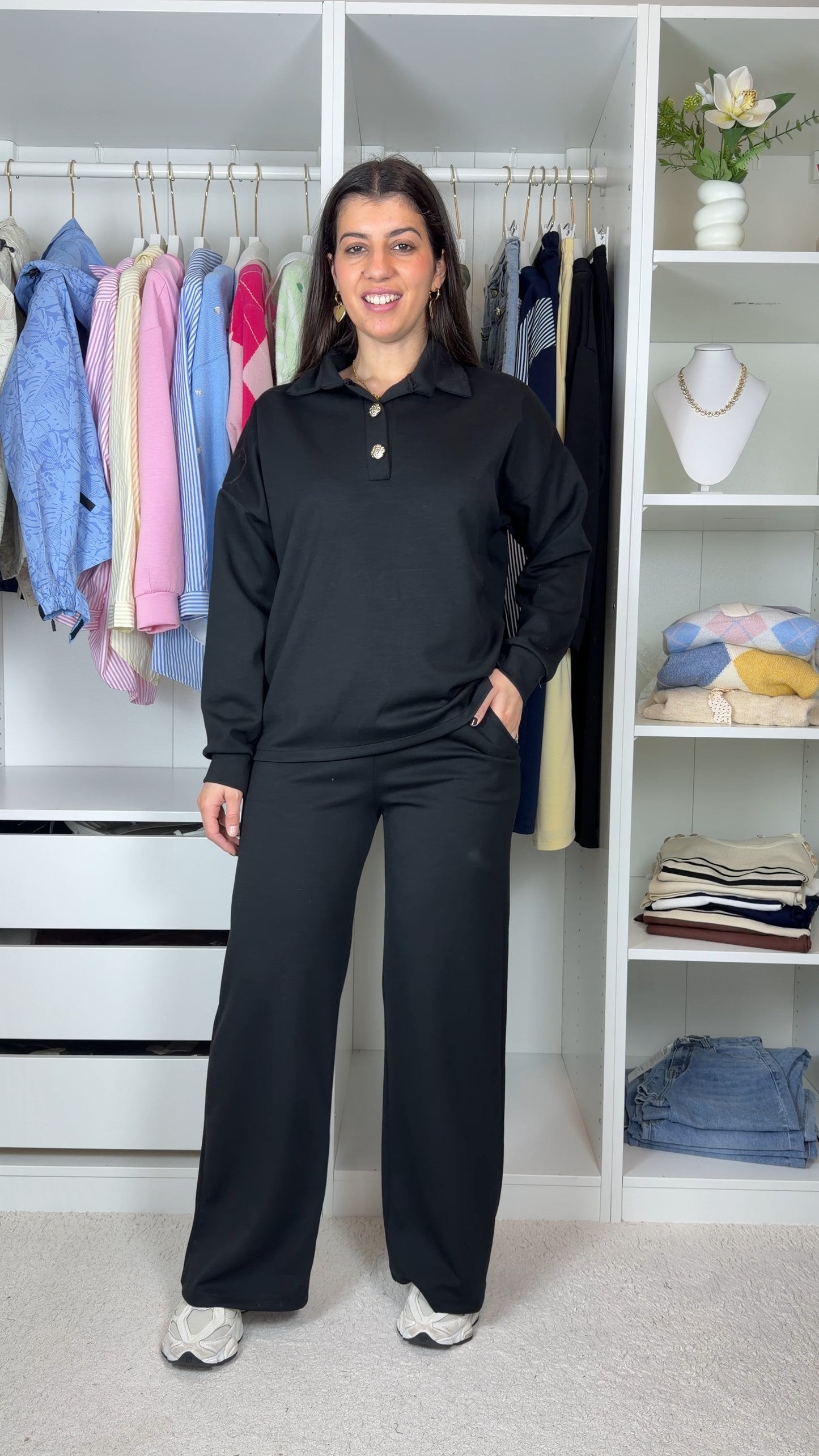 Conjunto fato de treino