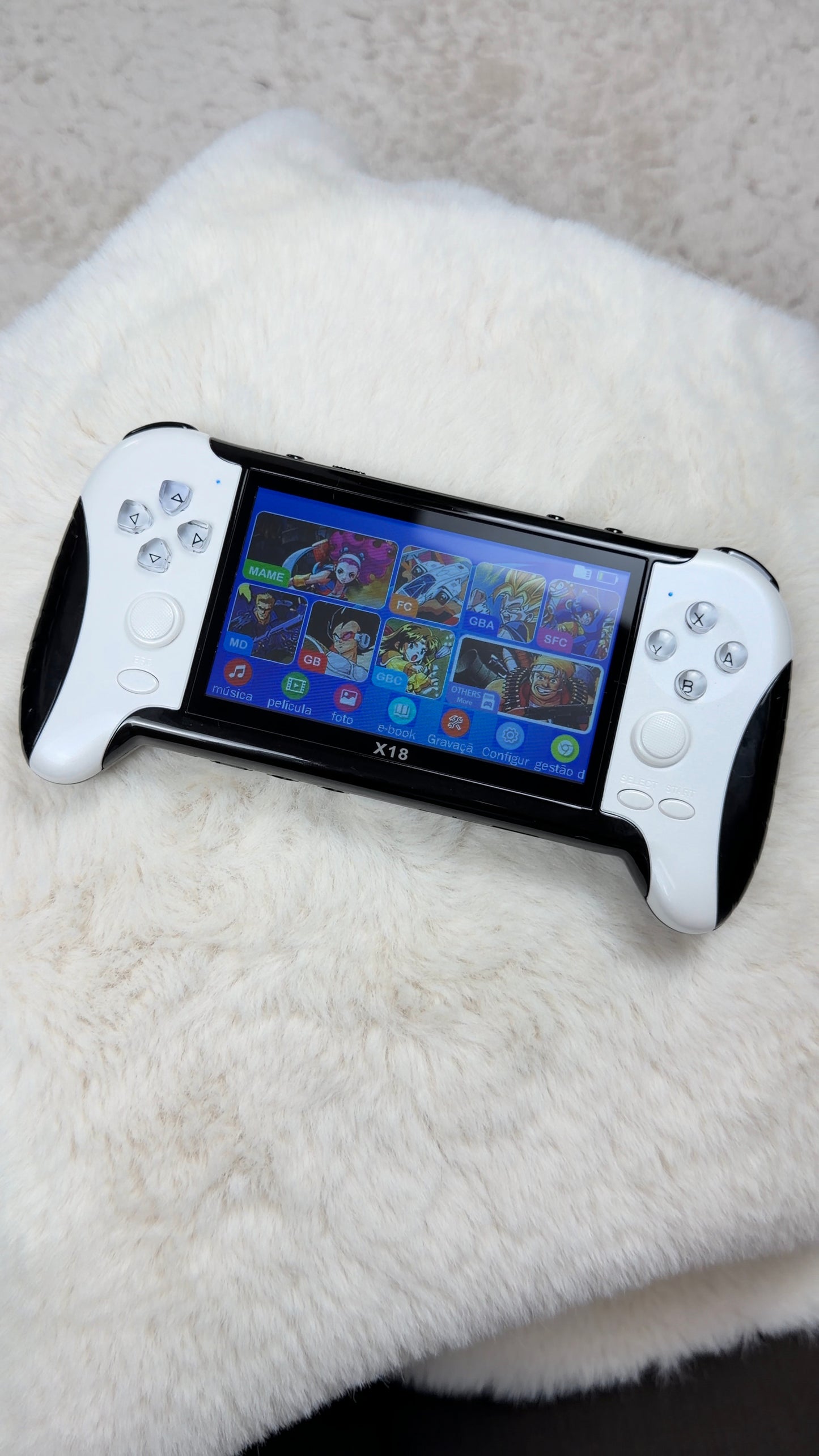 Consola retro x18 com design moderno