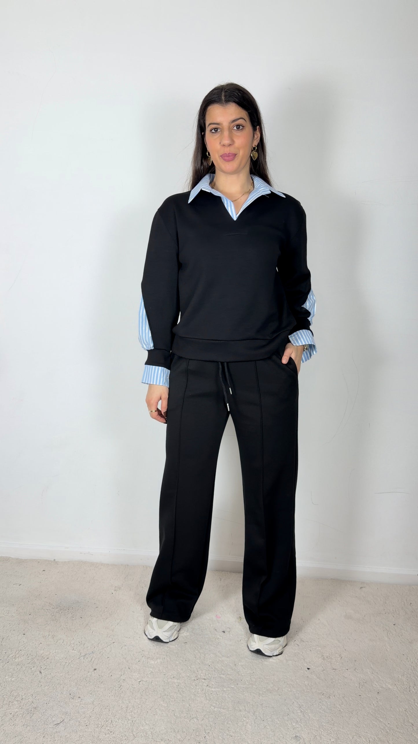 Conjunto fato de treino c/calças wide leg