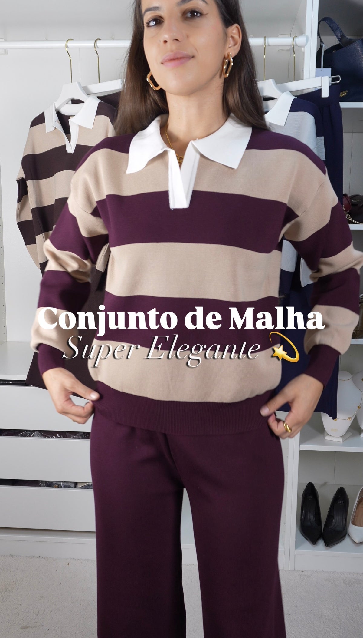 Conjunto de malha elegante