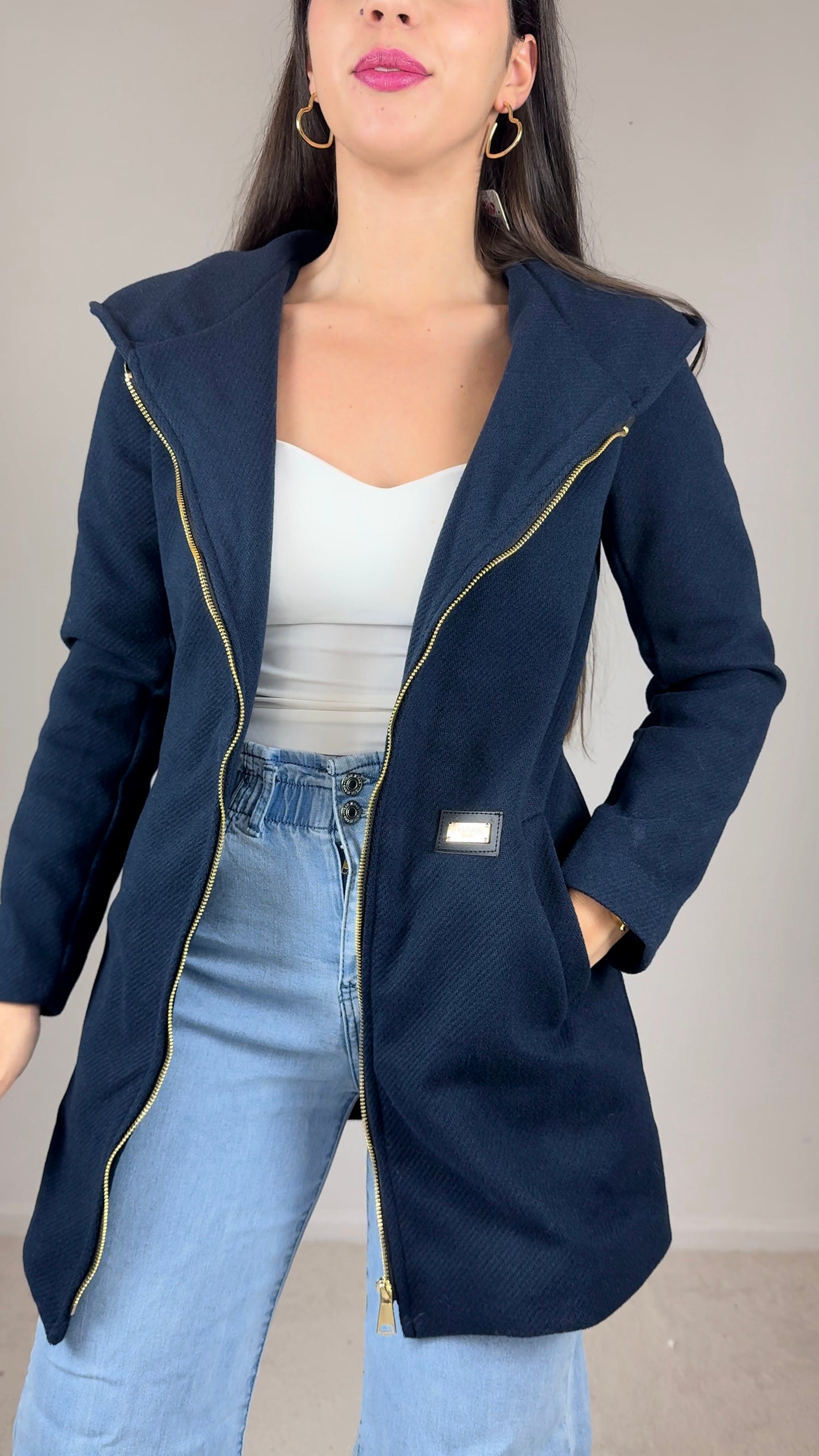 Casaco de fazenda com carapuço