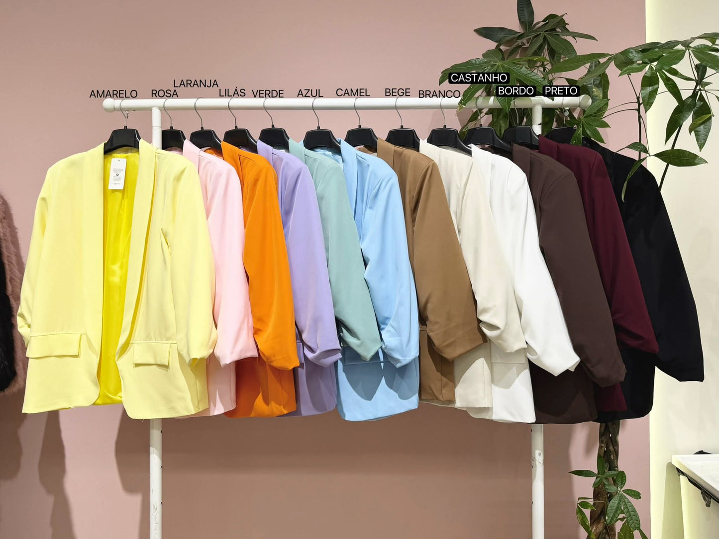 Blazer com manga repuxada