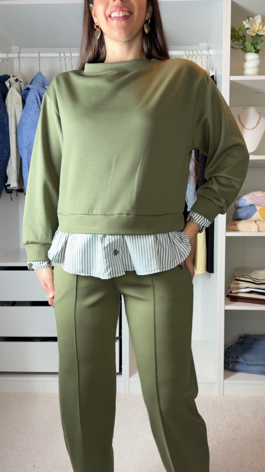 Conjunto fato de treino