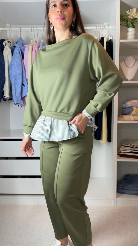 Conjunto fato de treino