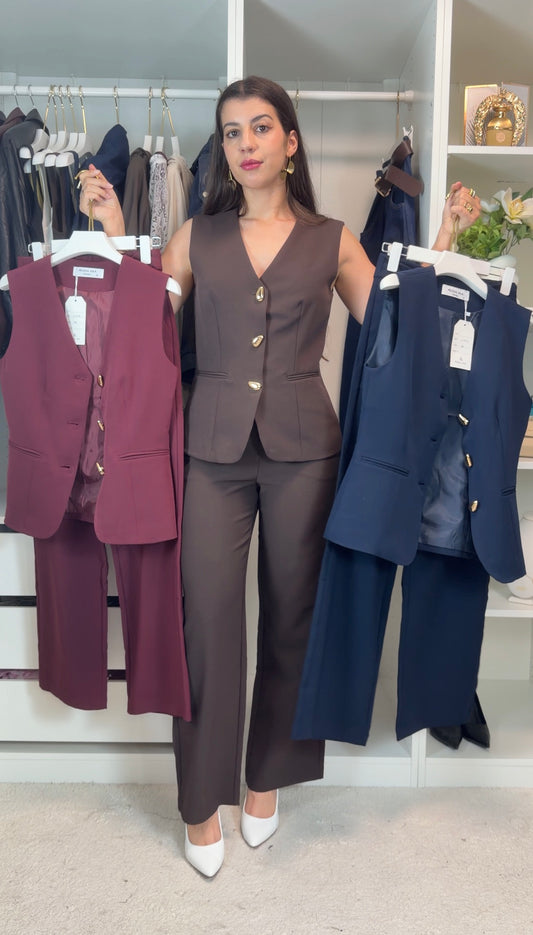 Conjunto de colete Moda Ana