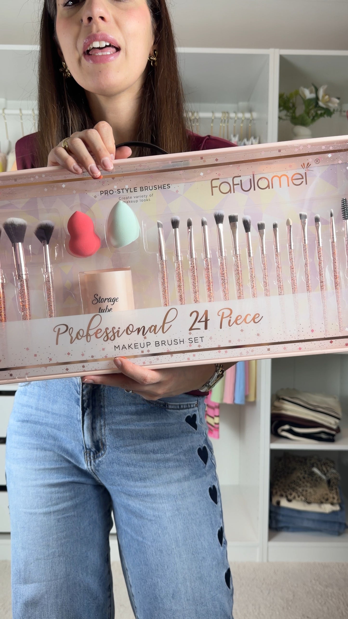 Conjunto profissional de pincéis de maquilhagem ( 24 peças)