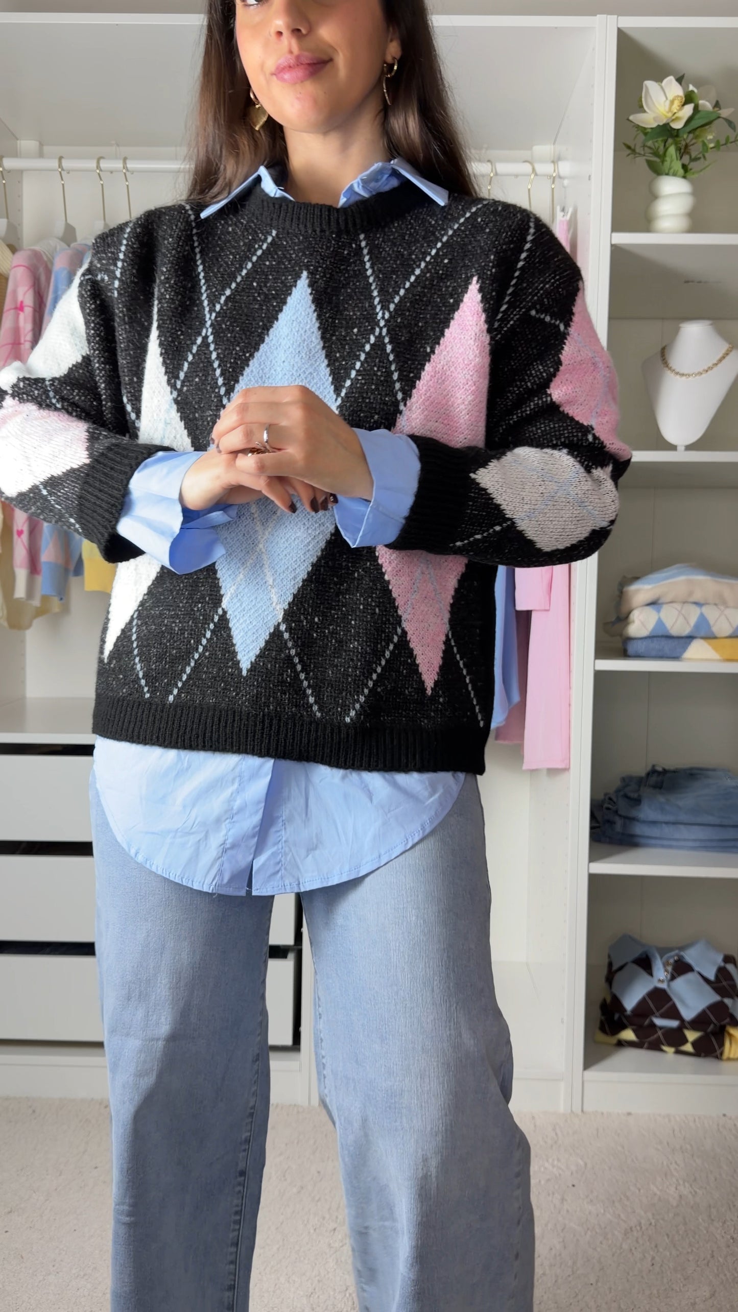 Camisola de malha + camisa