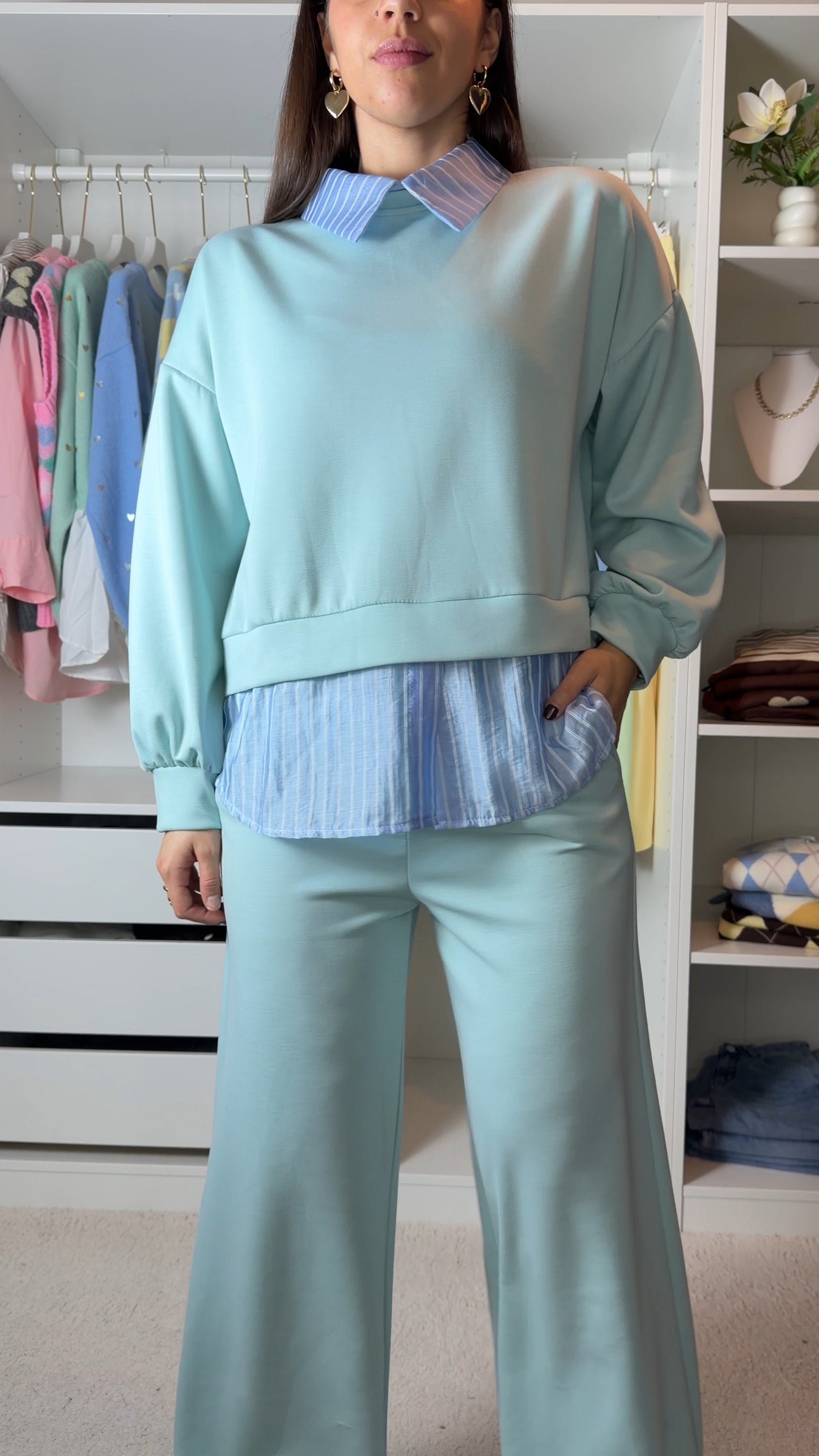 Conjunto fato de treino