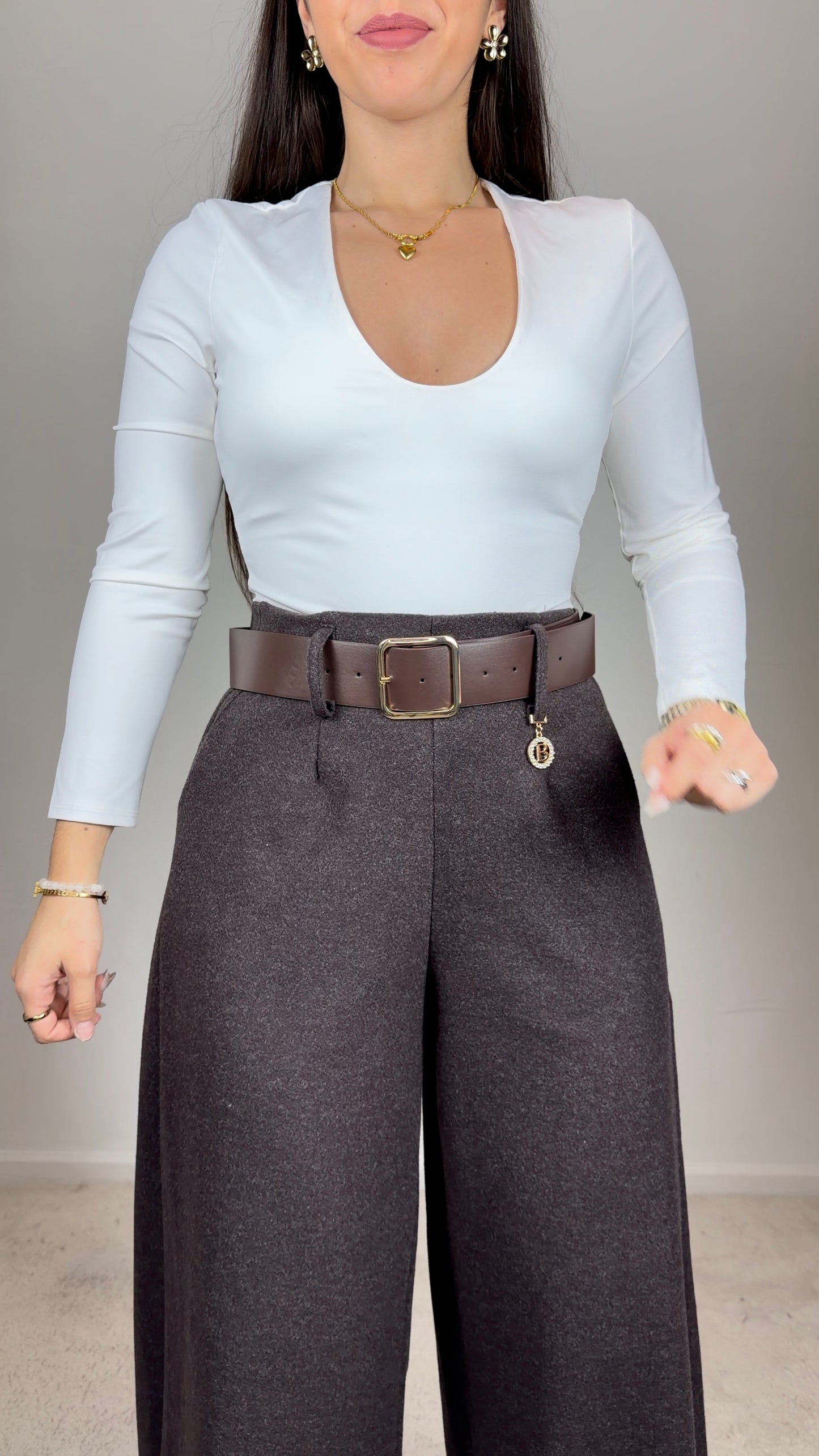 Pantalonas clássicas cardadas