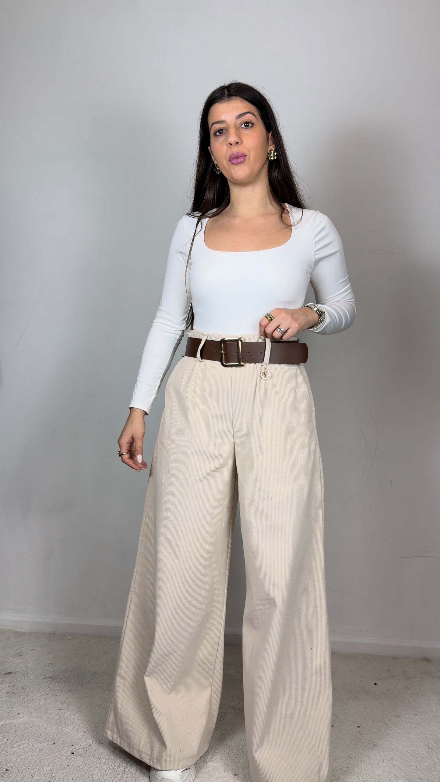 Pantalonas em bombazine