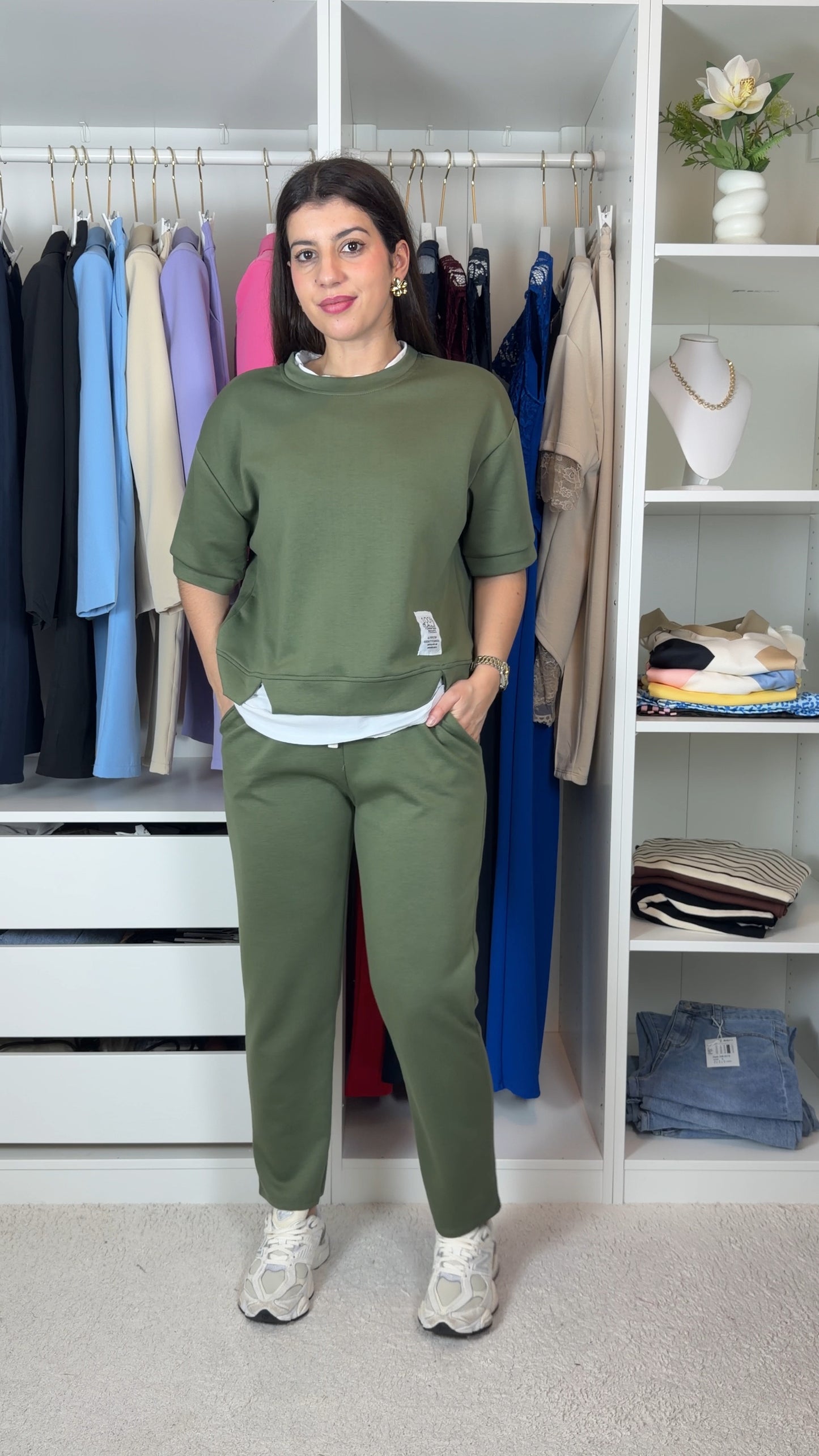 Conjunto fato de treino