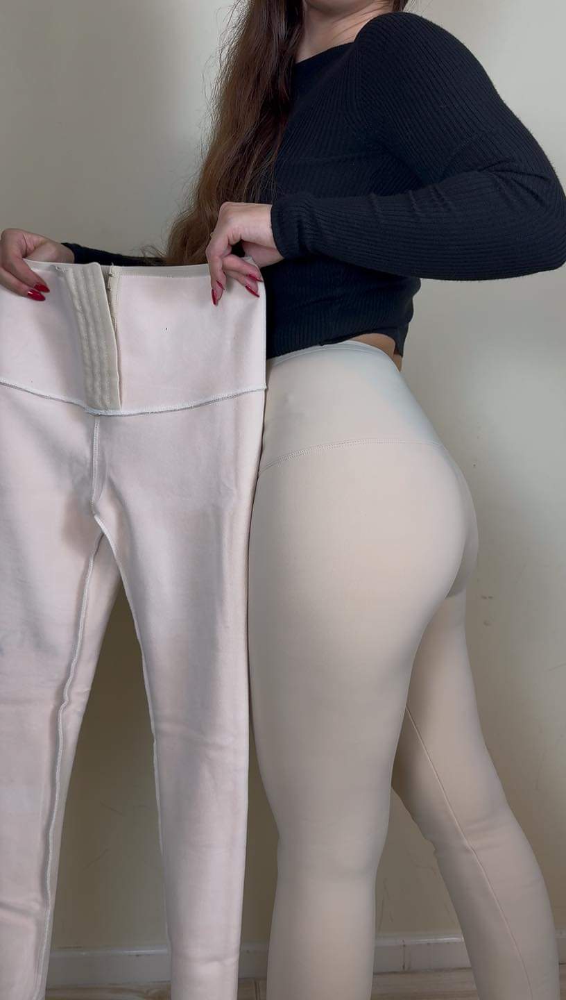 Leggins cardadas com compressão na barriga