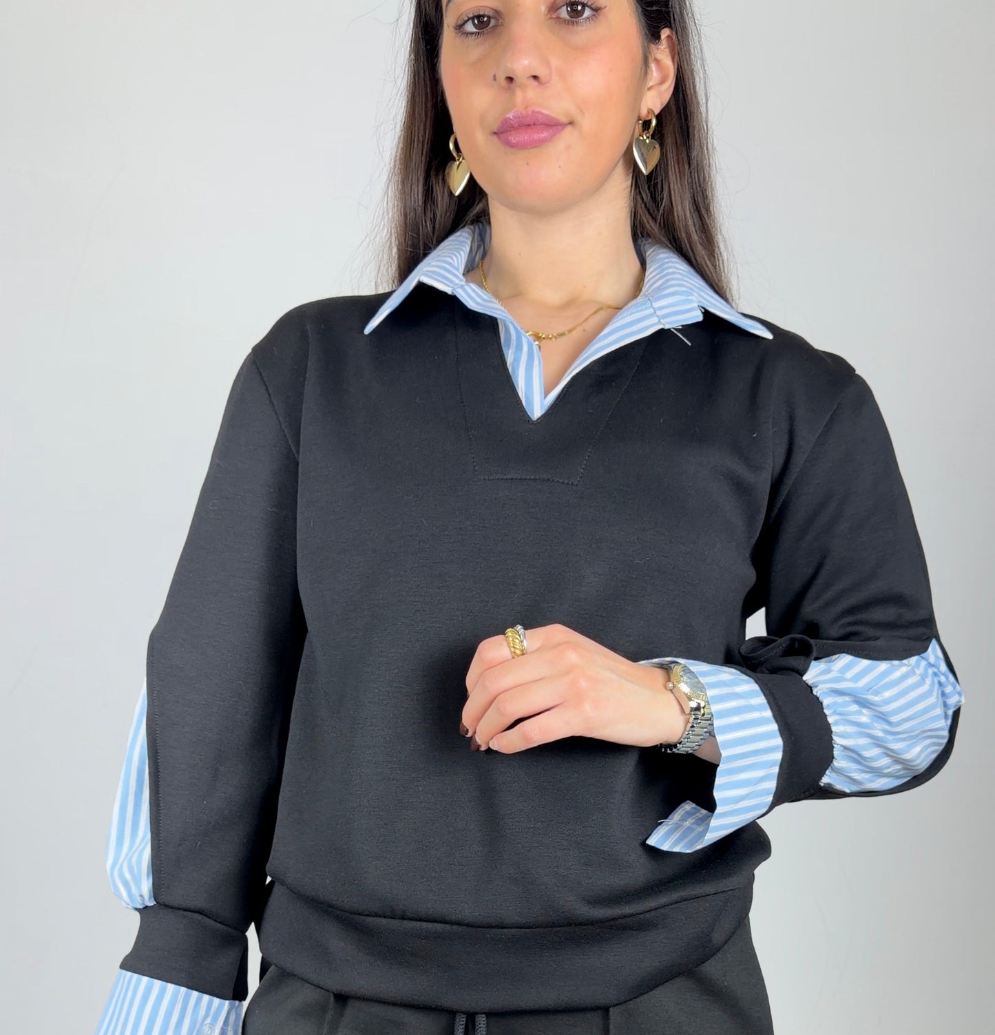 Conjunto fato de treino c/calças wide leg