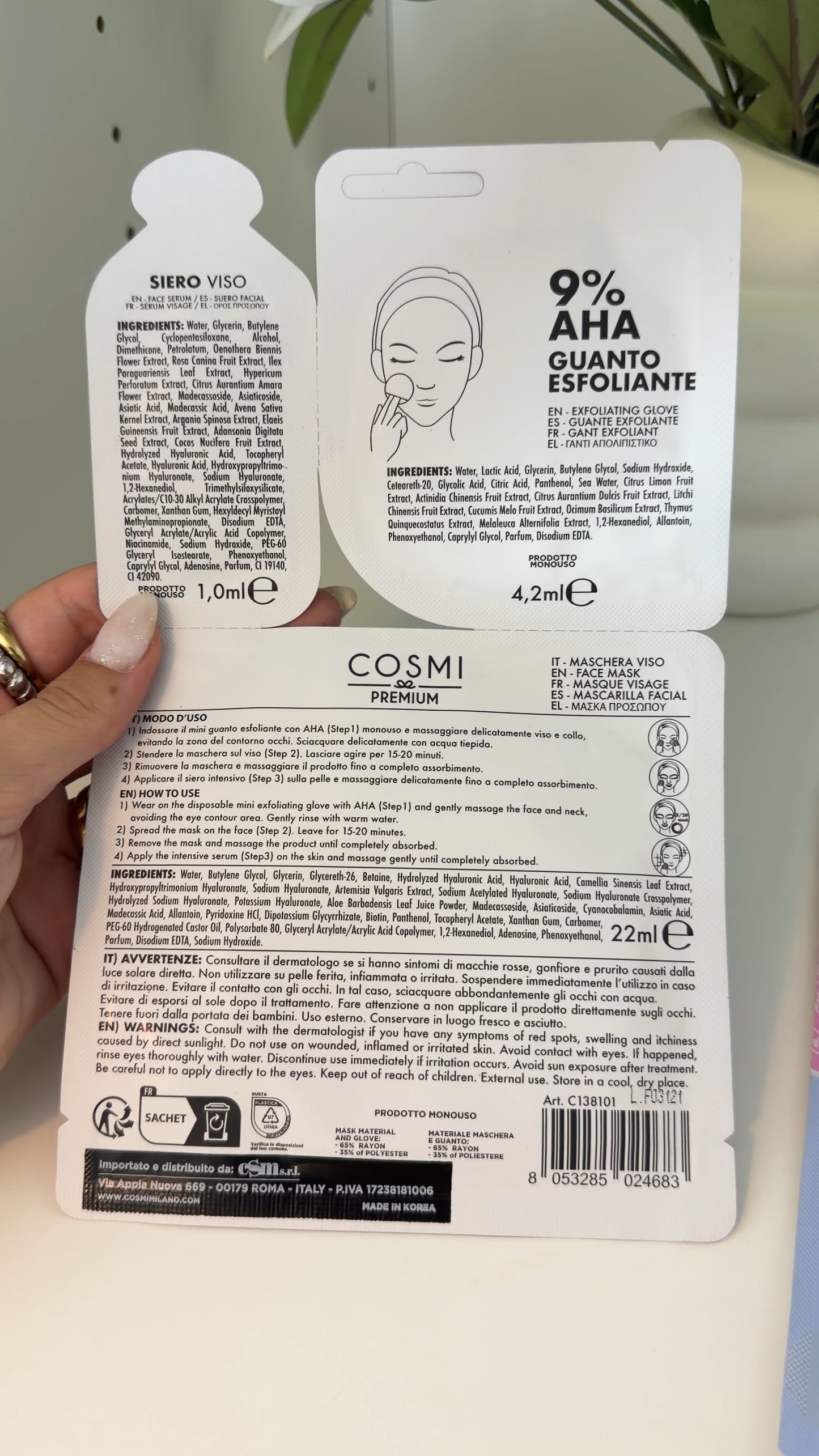 Máscara skincare coreana