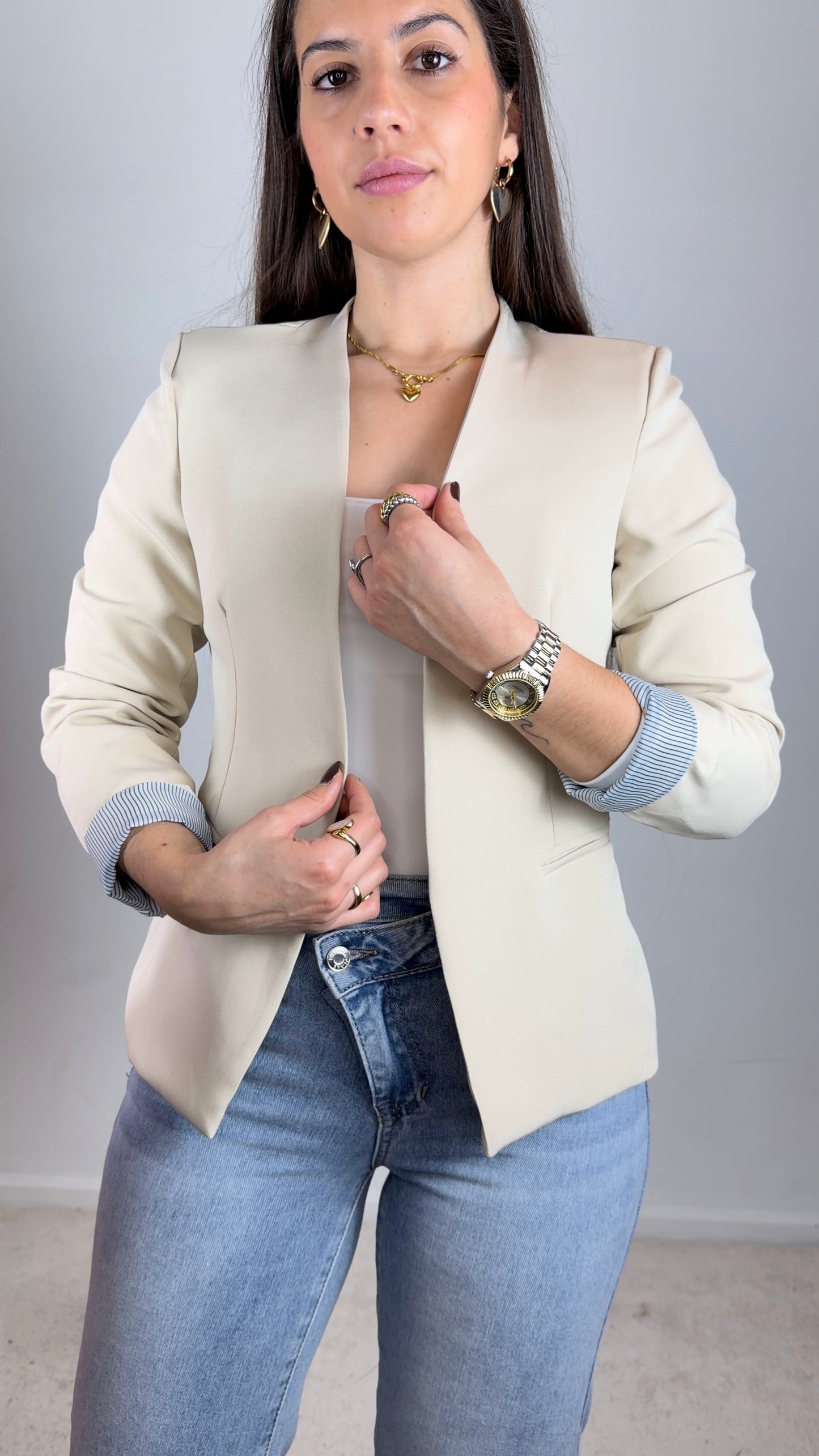 Blazer c/riscas no punho