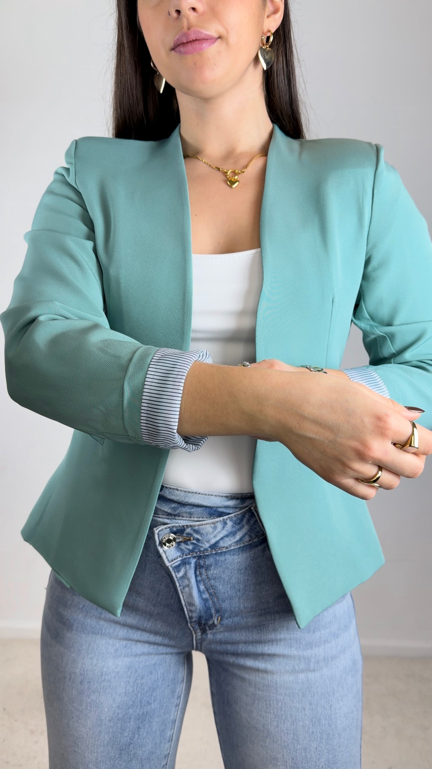 Blazer c/riscas no punho