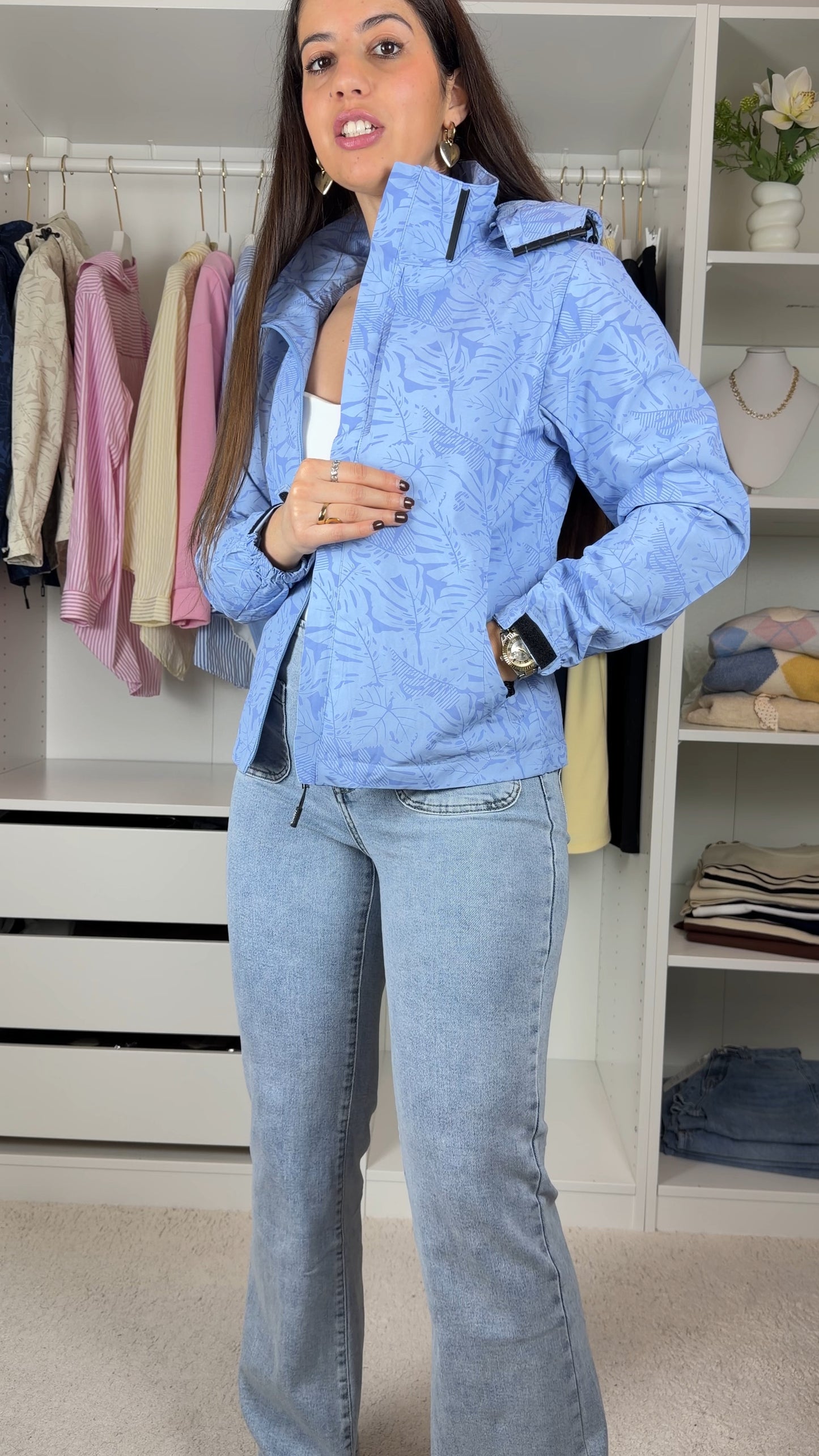 Casaco parka impermeável