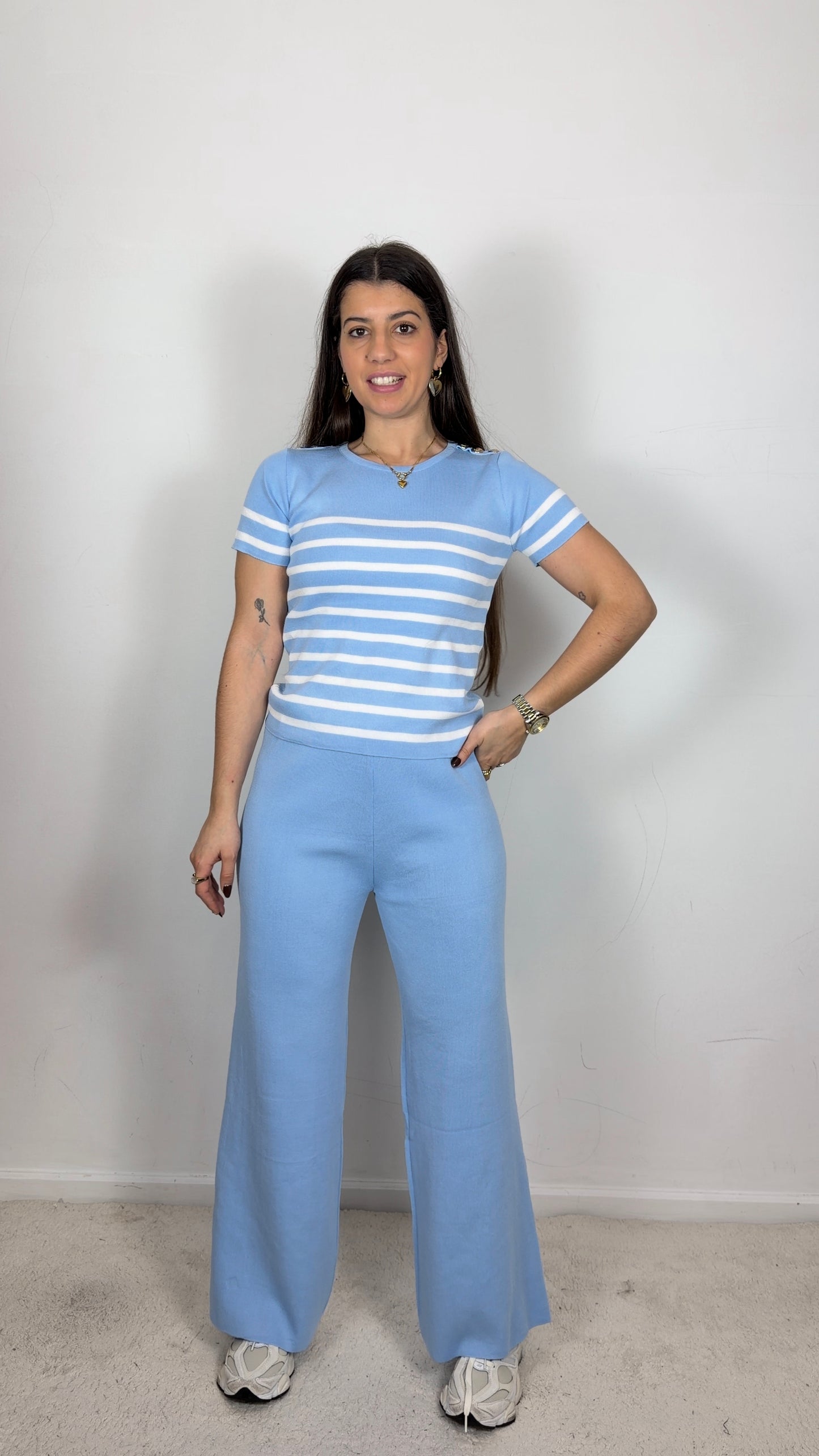 Conjunto de malha c/manga curta