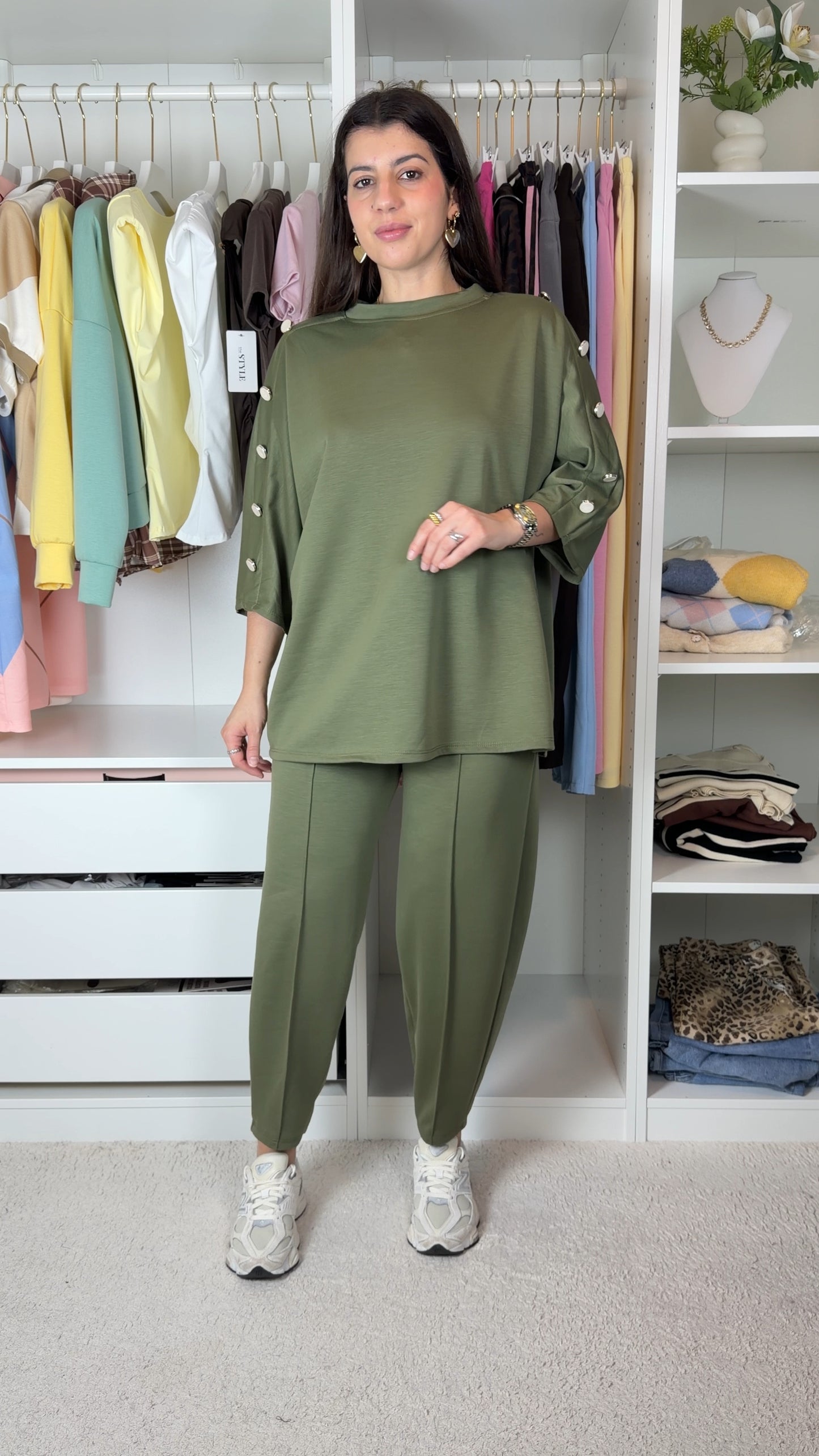 Conjunto fato de treino