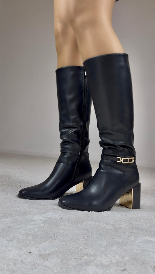 Botas de cano alto pretas
