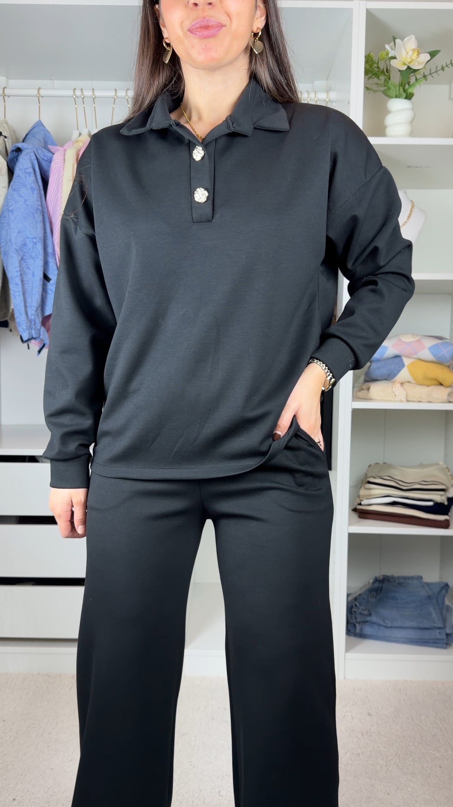 Conjunto fato de treino