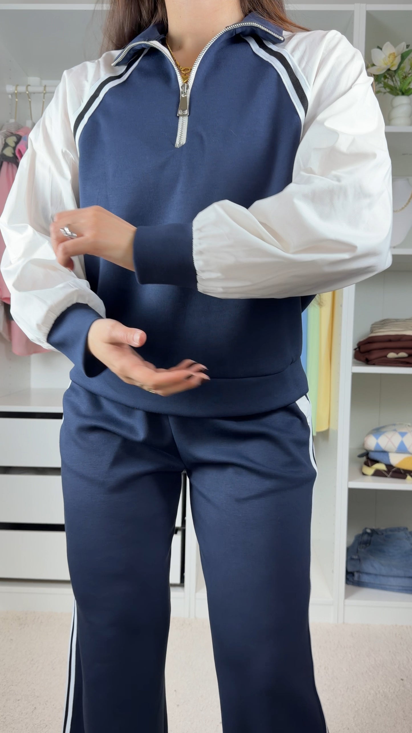 Conjunto fato de treino