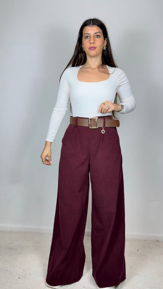 Pantalonas em bombazine