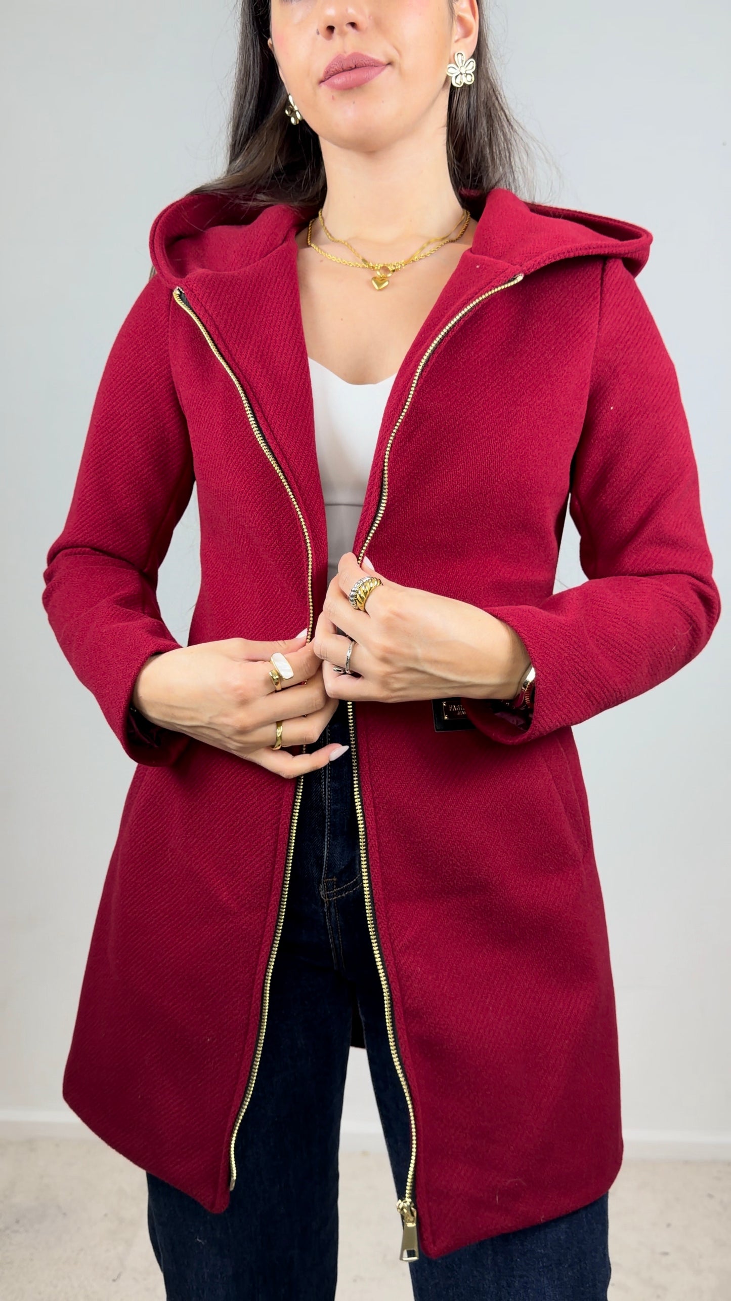 Casaco de fazenda com carapuço