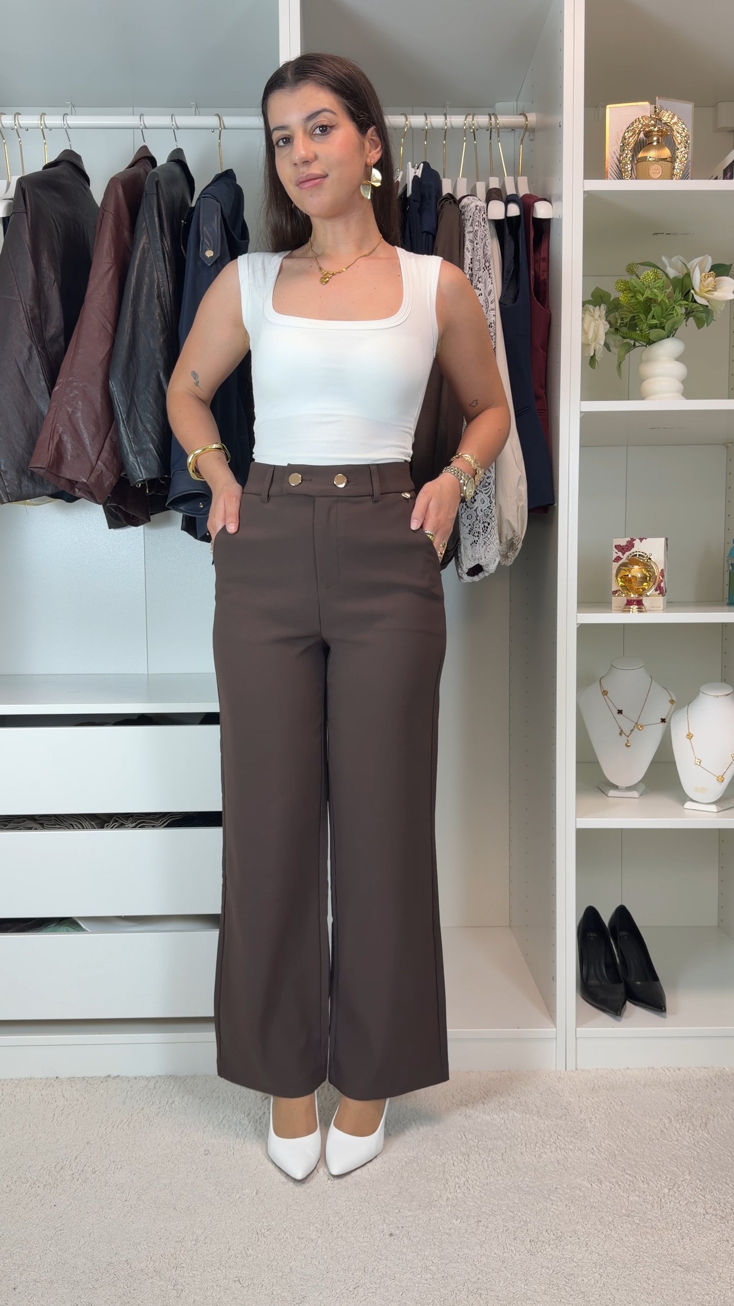 Calças clássicas moda Ana