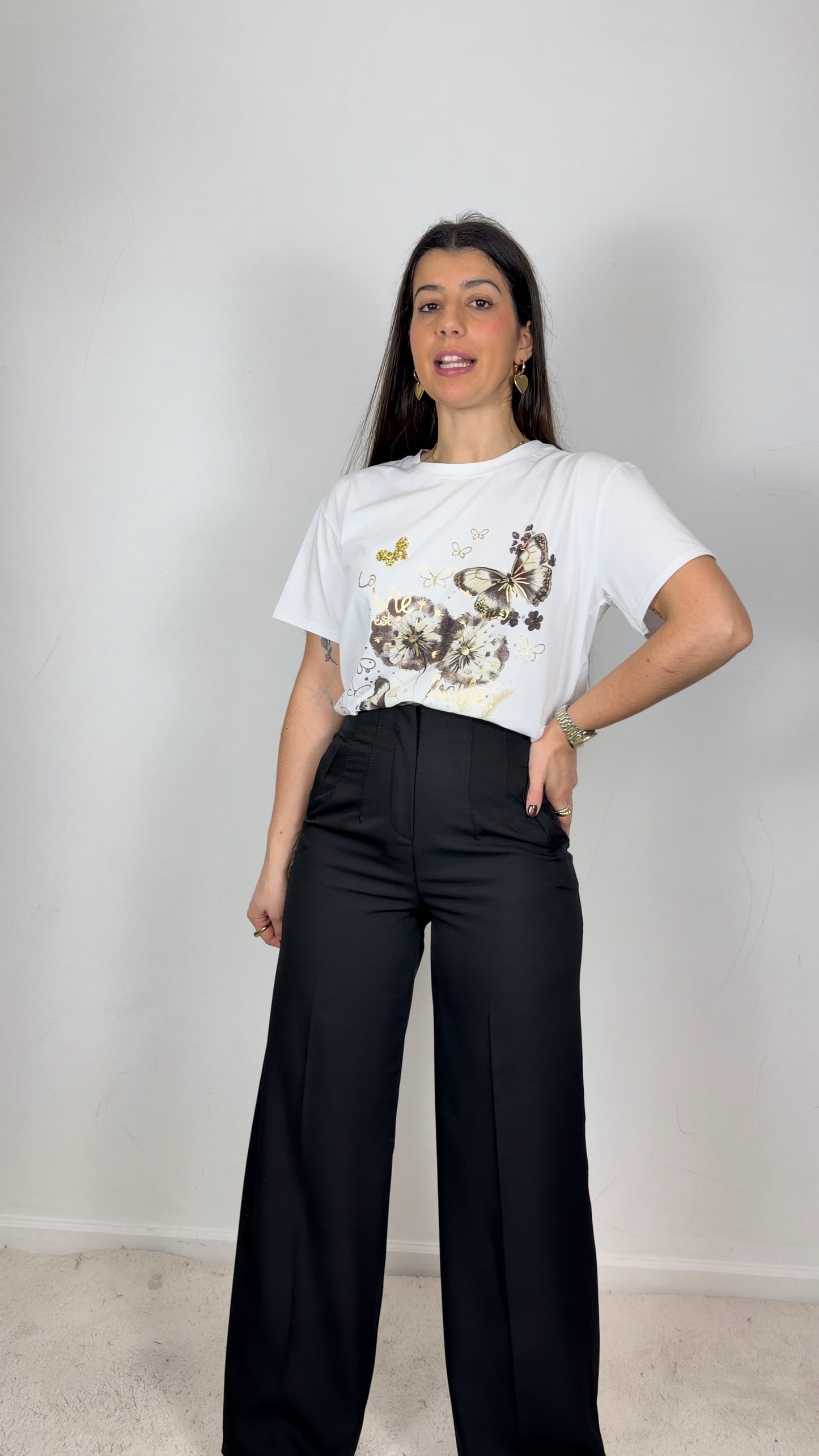 Calças inspiração zara wide leg