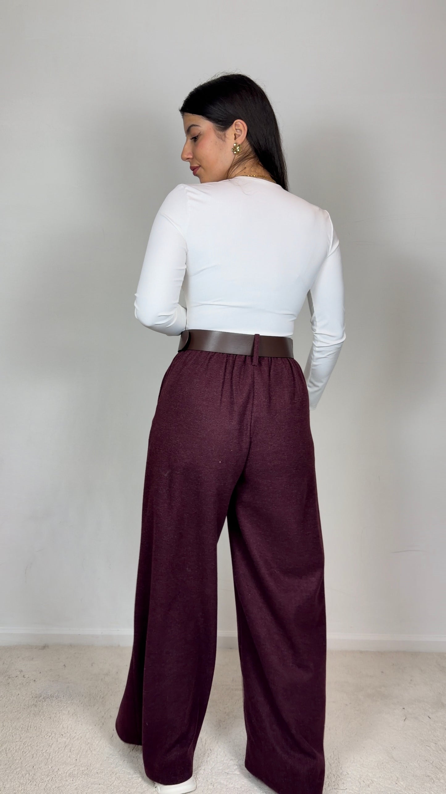 Pantalonas clássicas cardadas