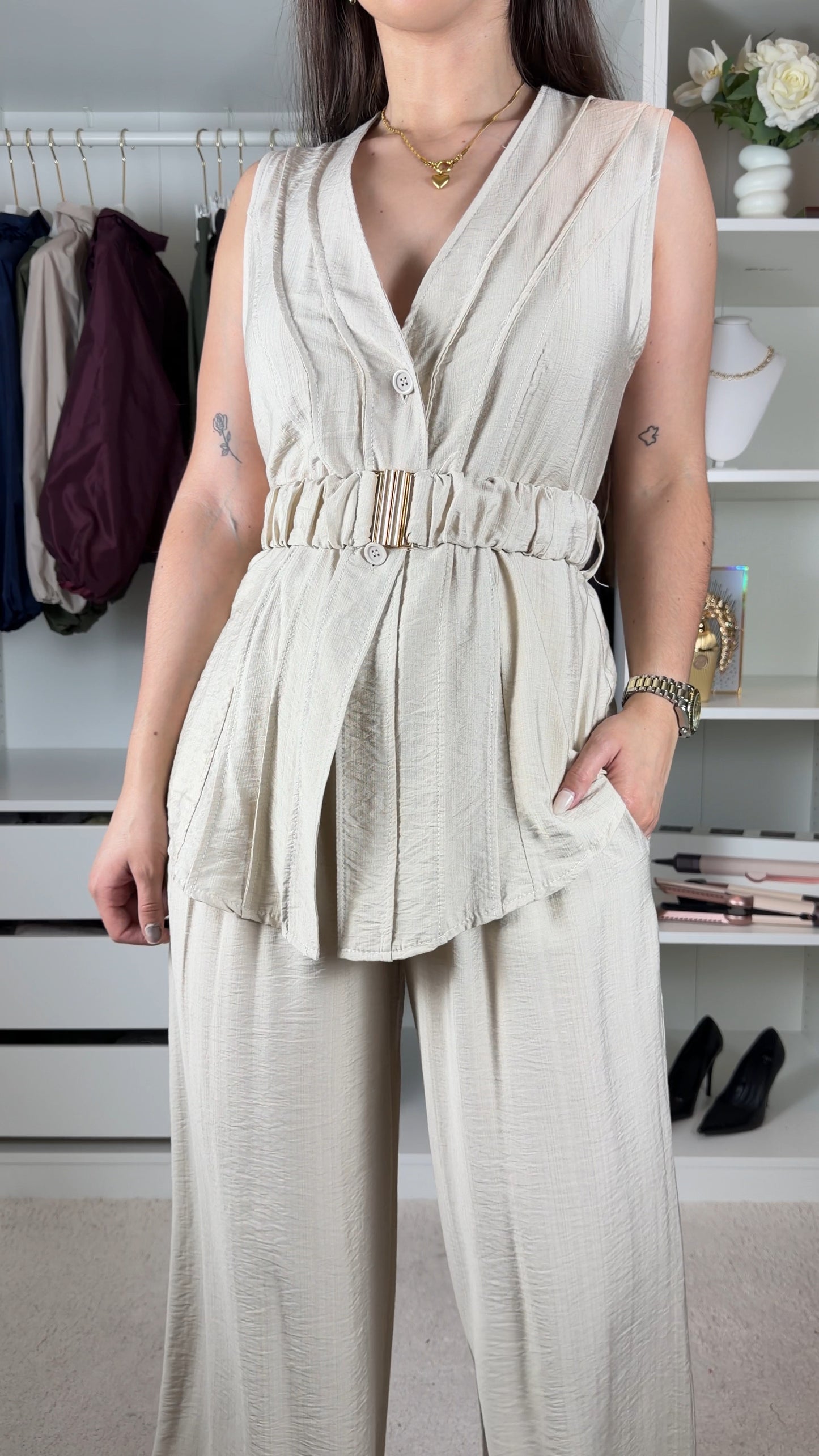 Conjunto com colete
