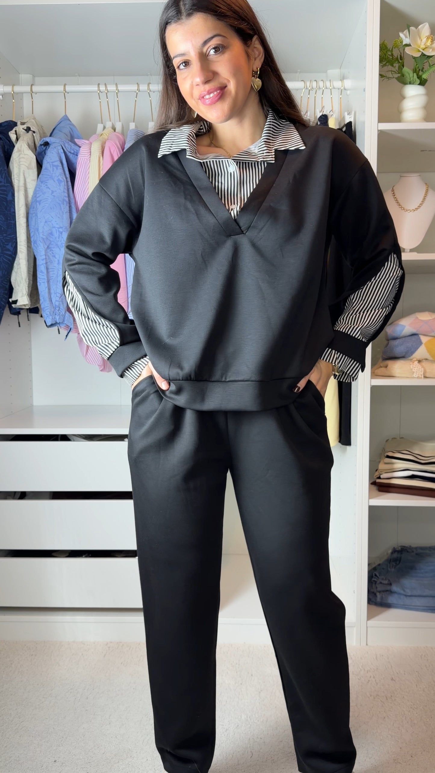 Conjunto fato de treino