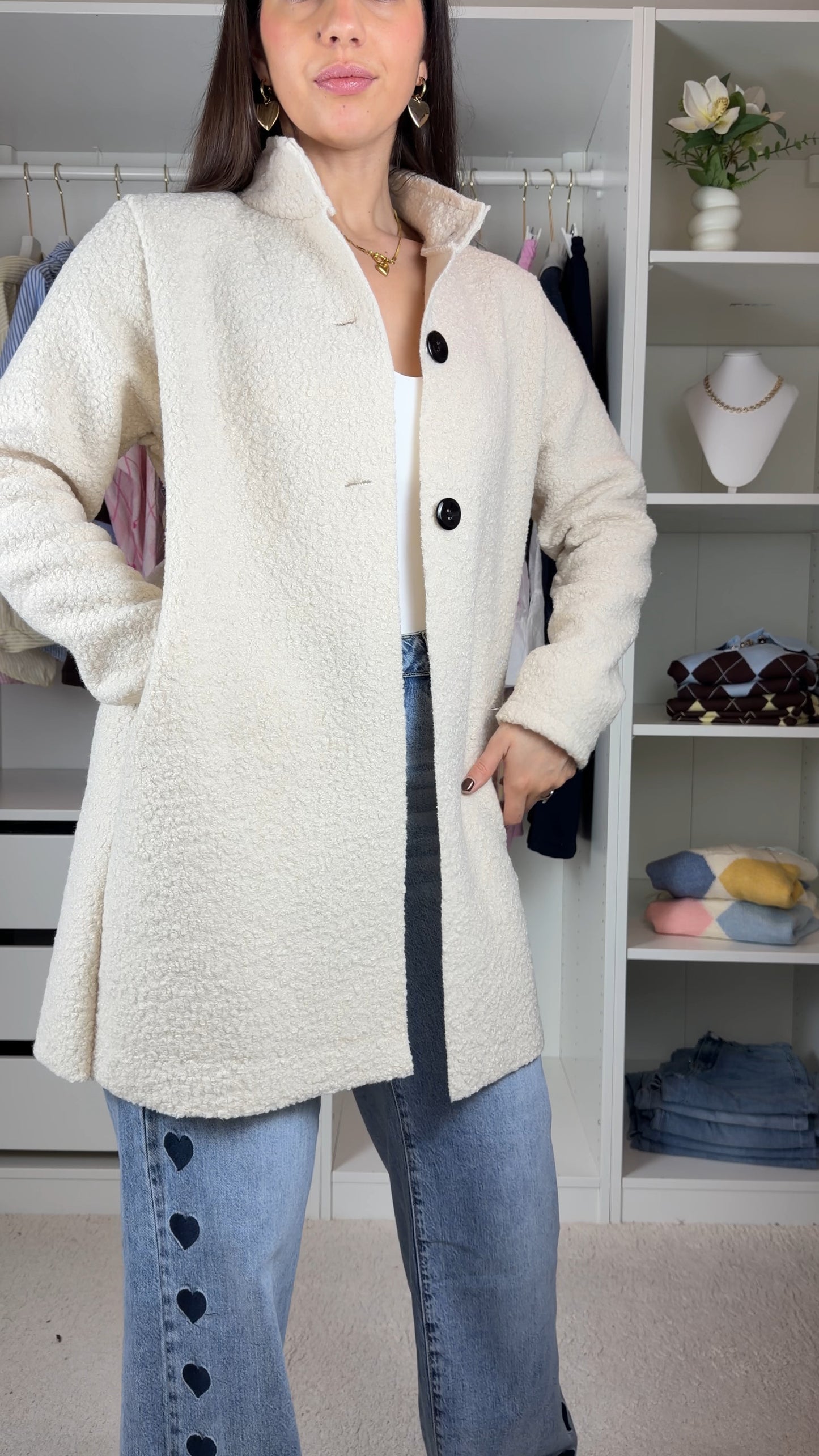 Casaco em pelo de ovelha