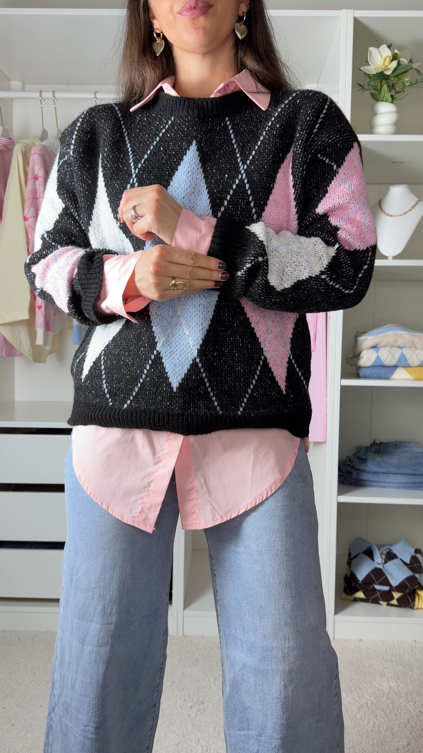 Camisola de malha + camisa