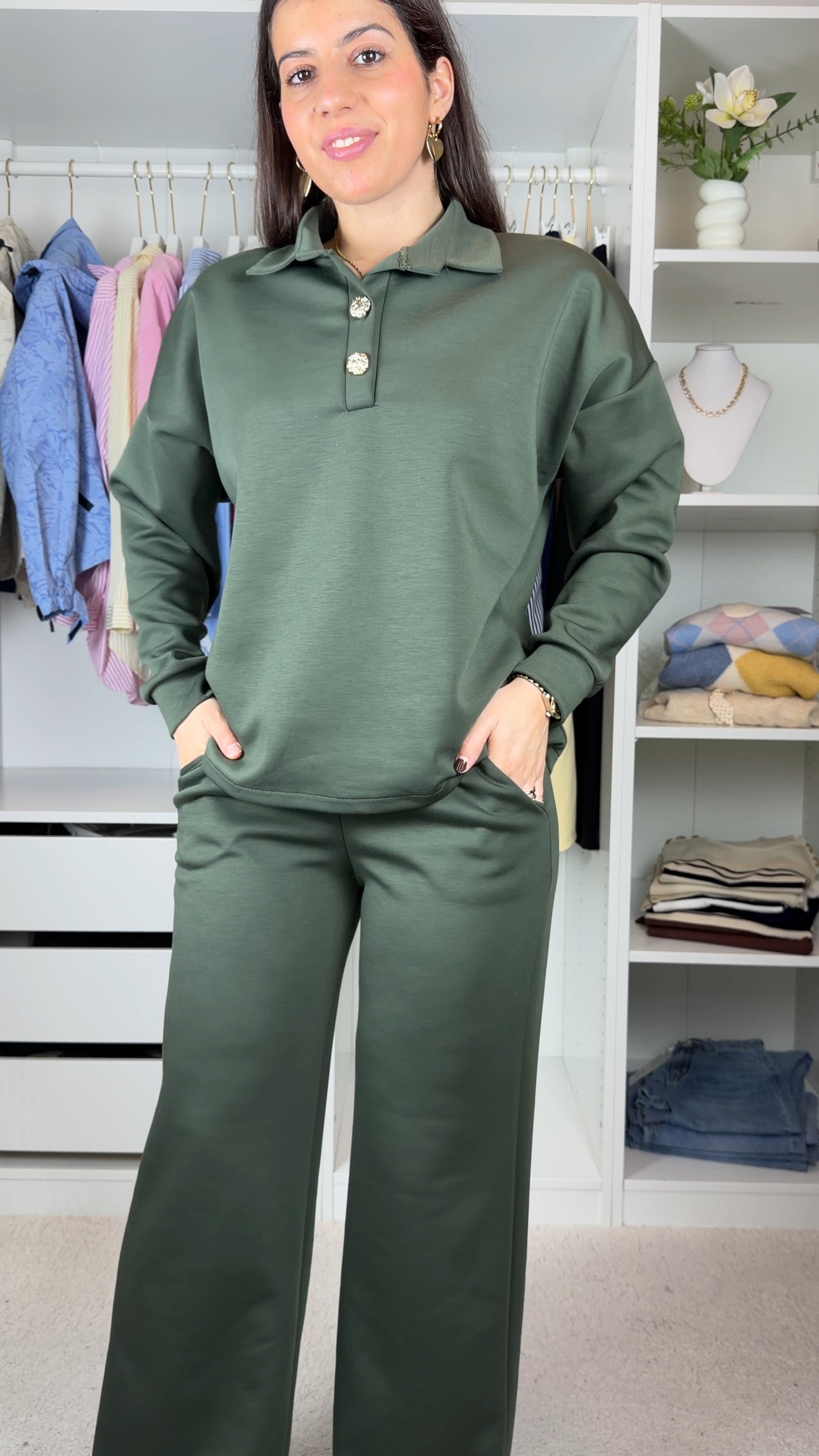 Conjunto fato de treino