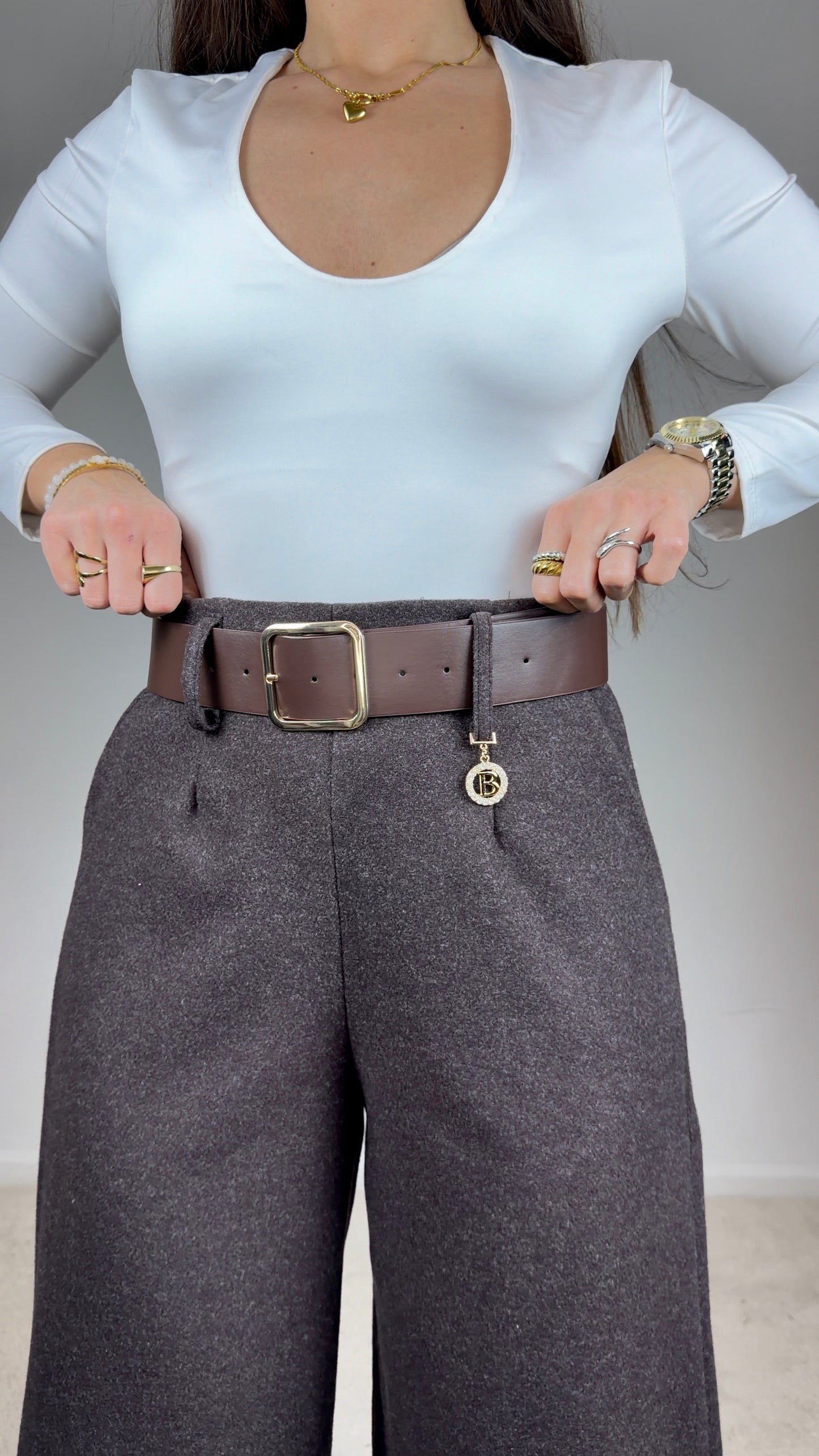 Pantalonas clássicas cardadas