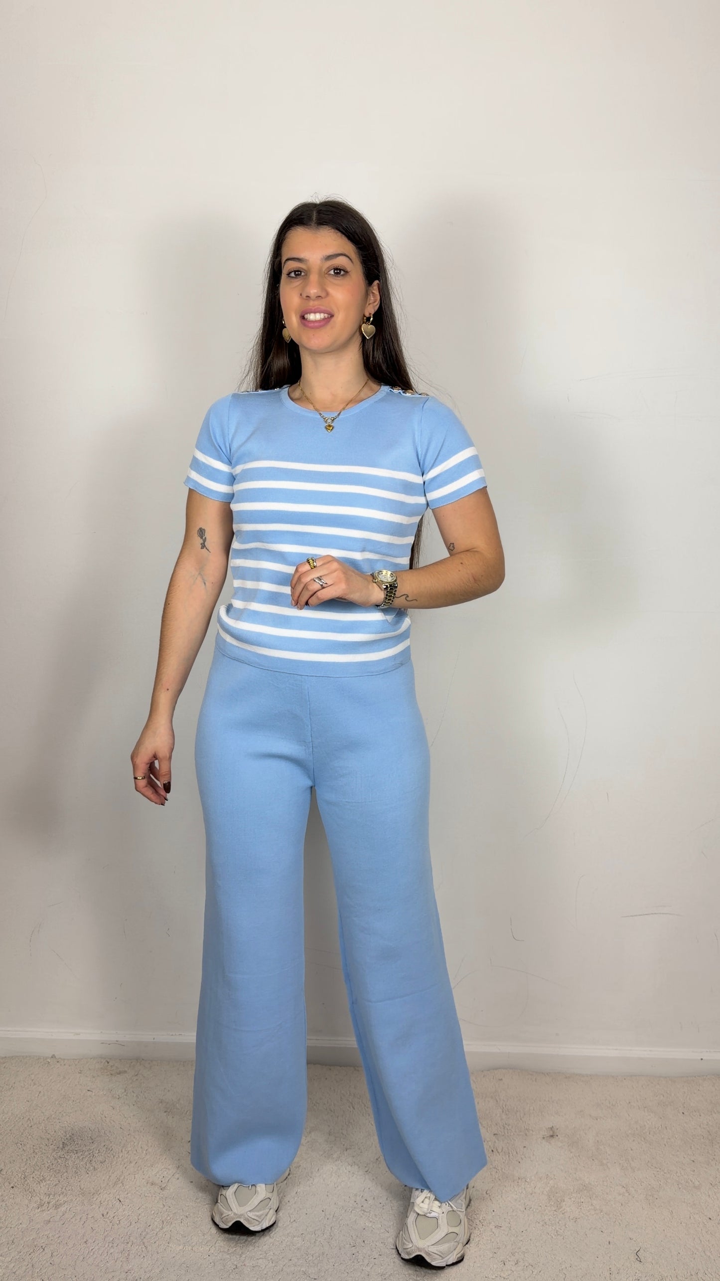 Conjunto de malha c/manga curta