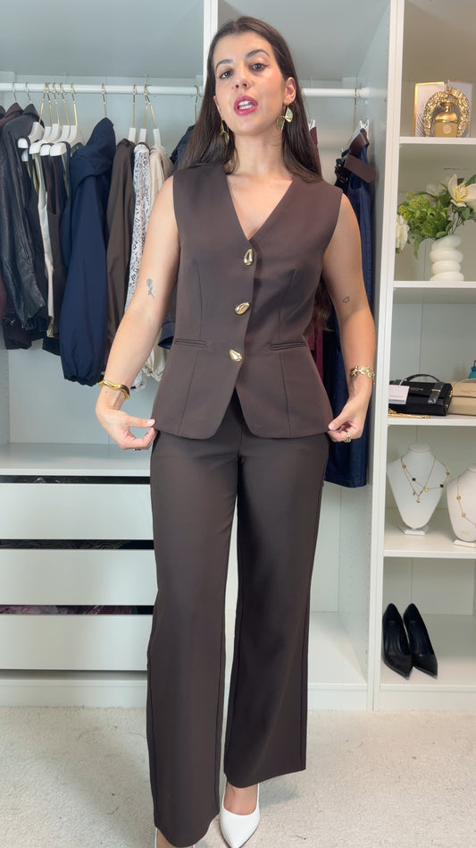 Conjunto de colete Moda Ana