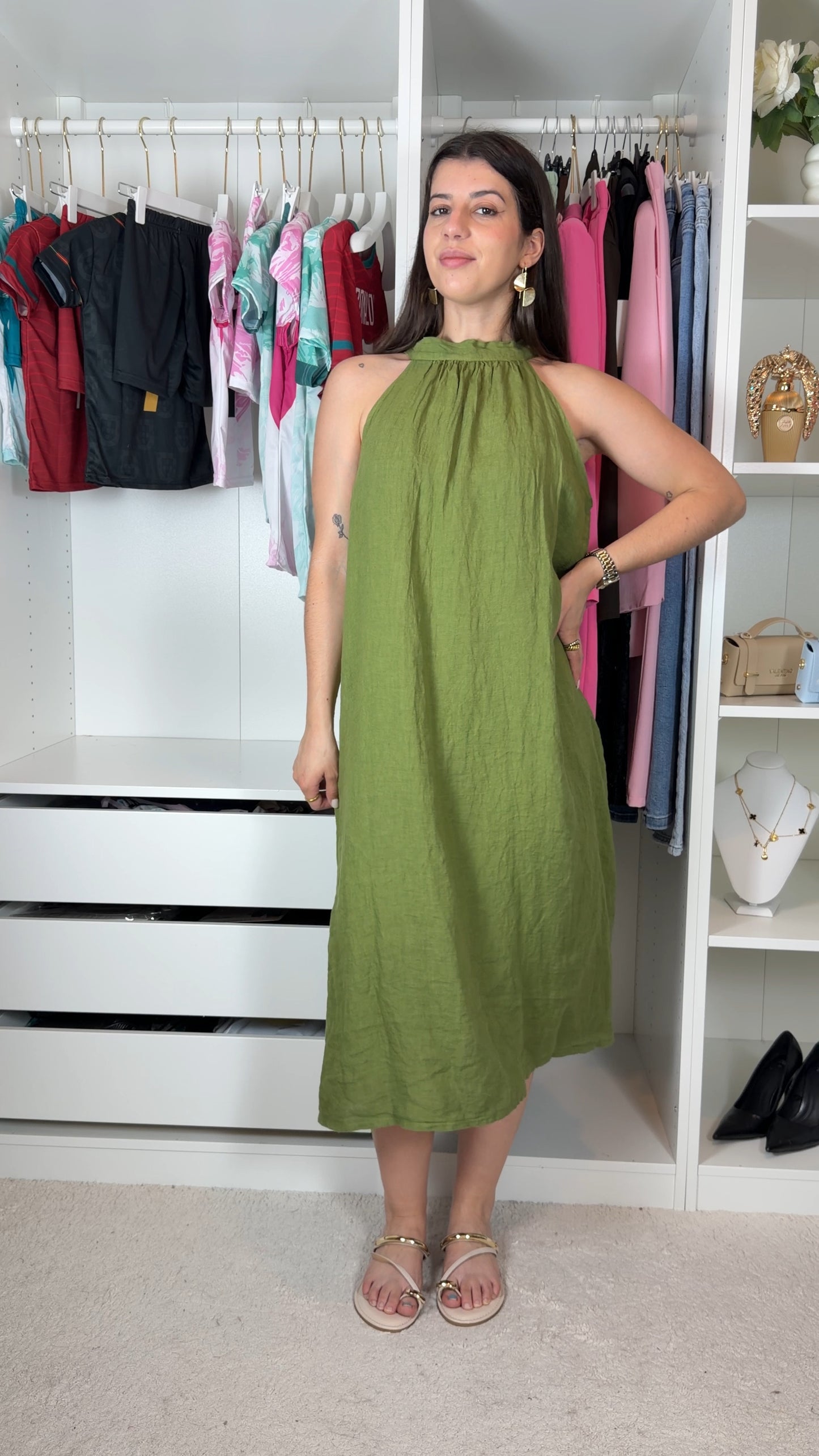 Vestido 100% linho
