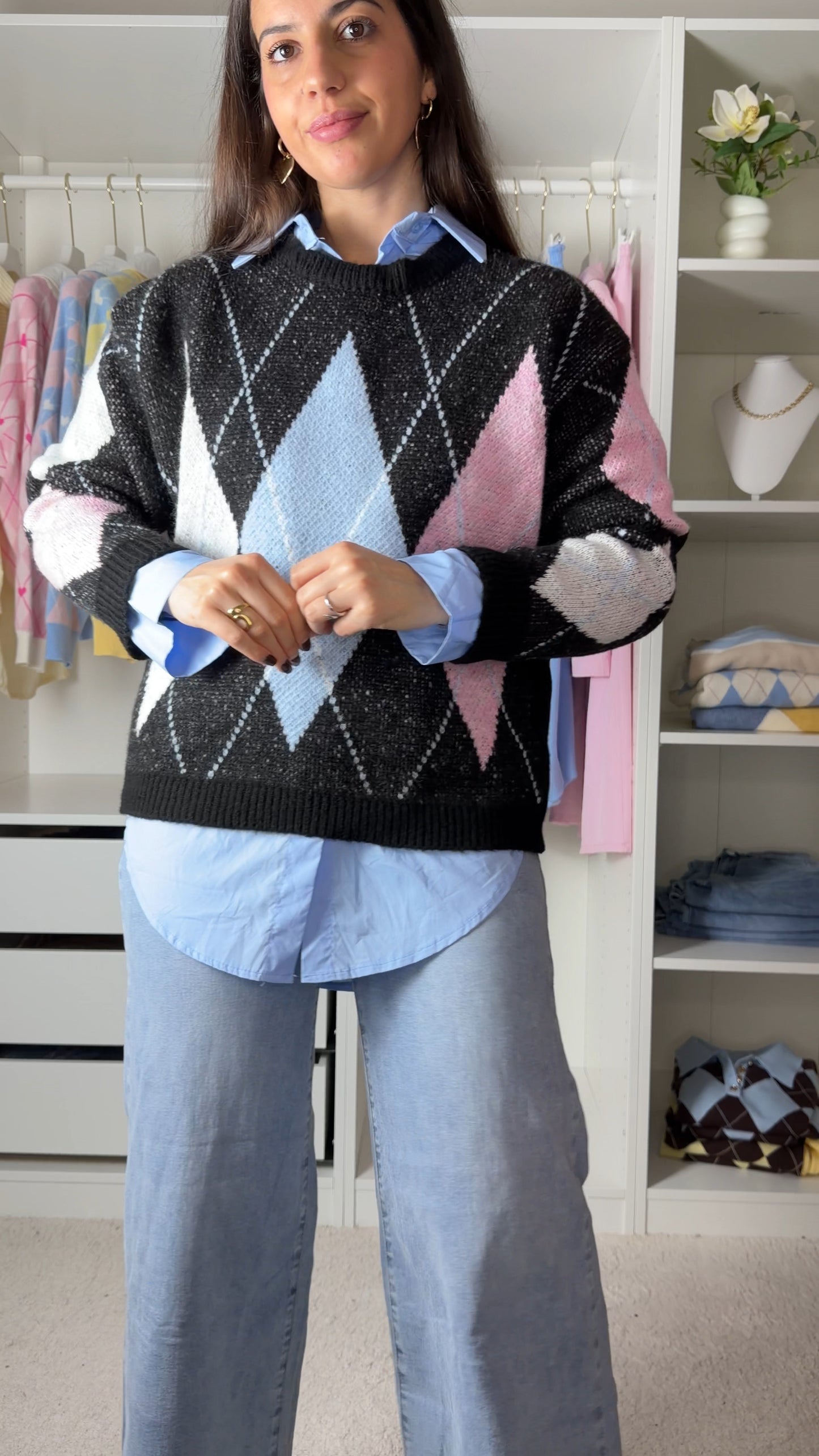 Camisola de malha + camisa