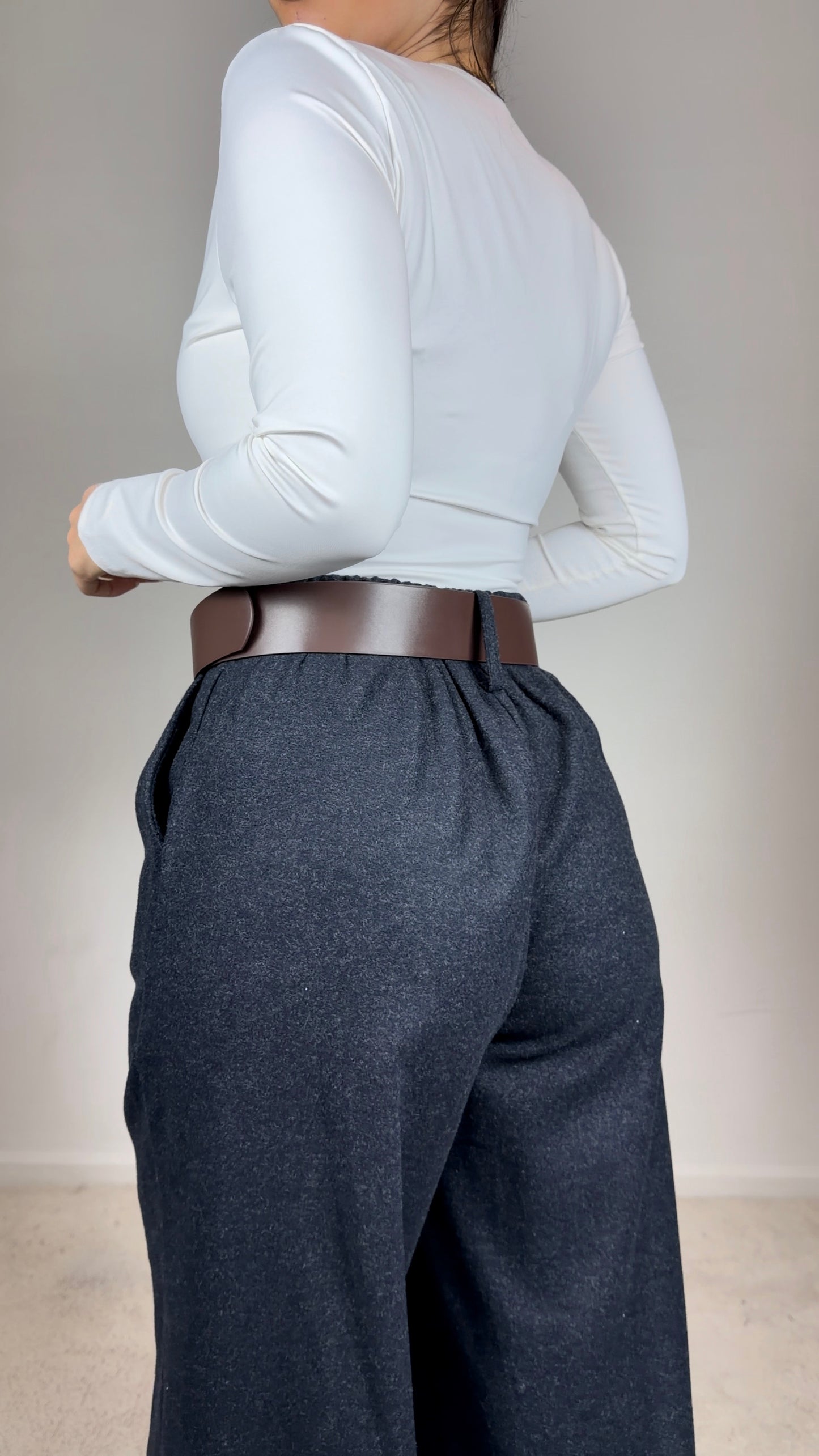 Pantalonas clássicas cardadas