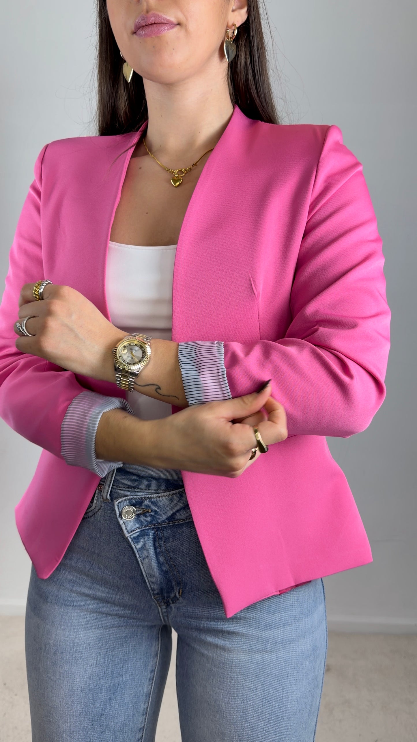 Blazer c/riscas no punho