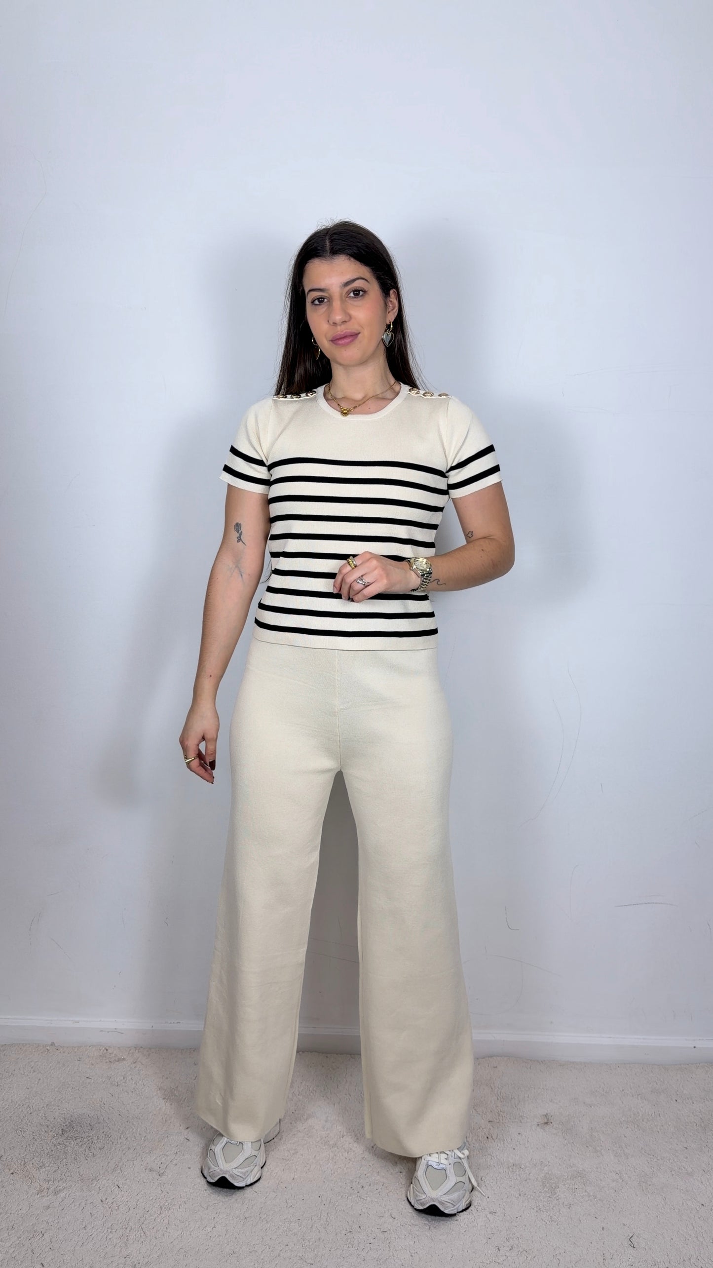 Conjunto de malha c/manga curta