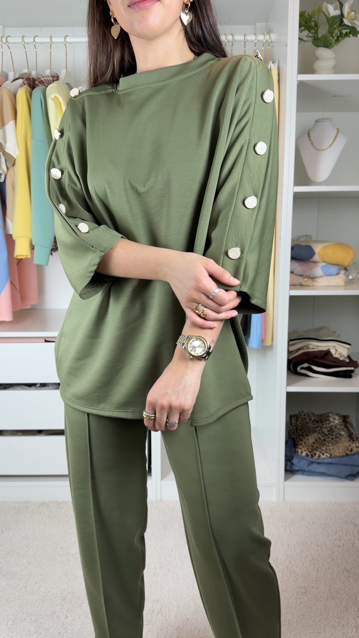 Conjunto fato de treino