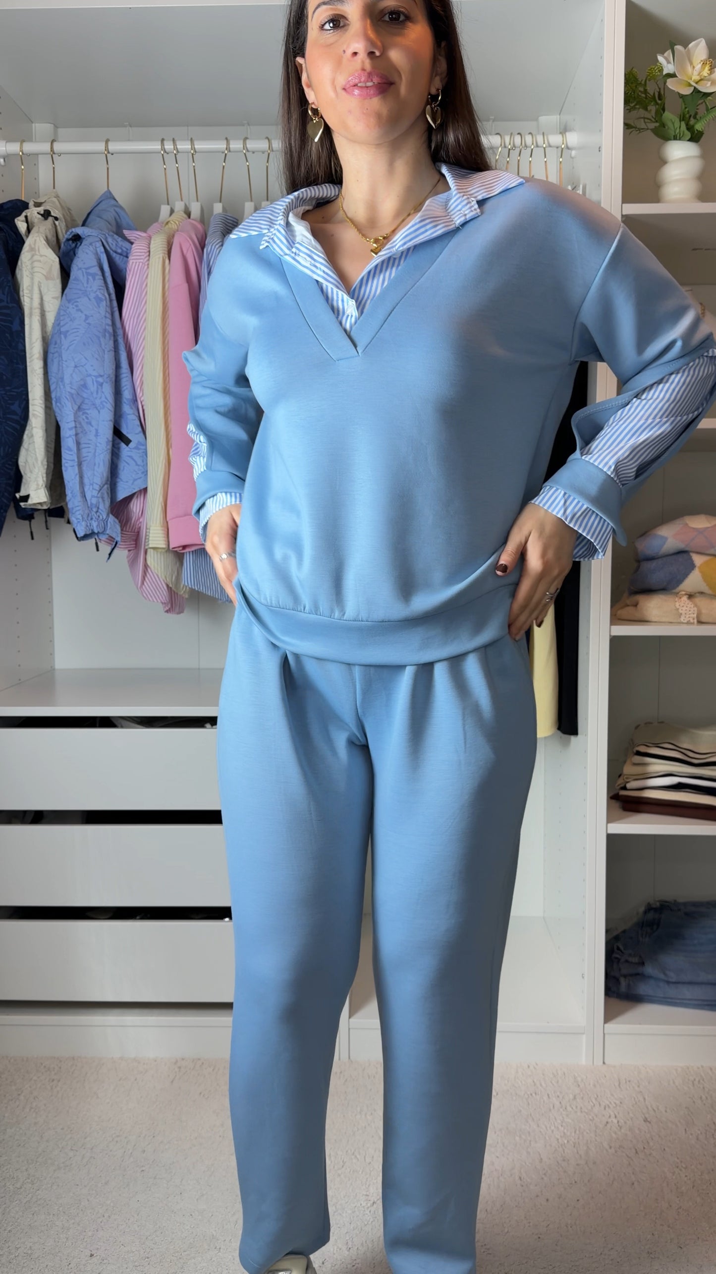 Conjunto fato de treino