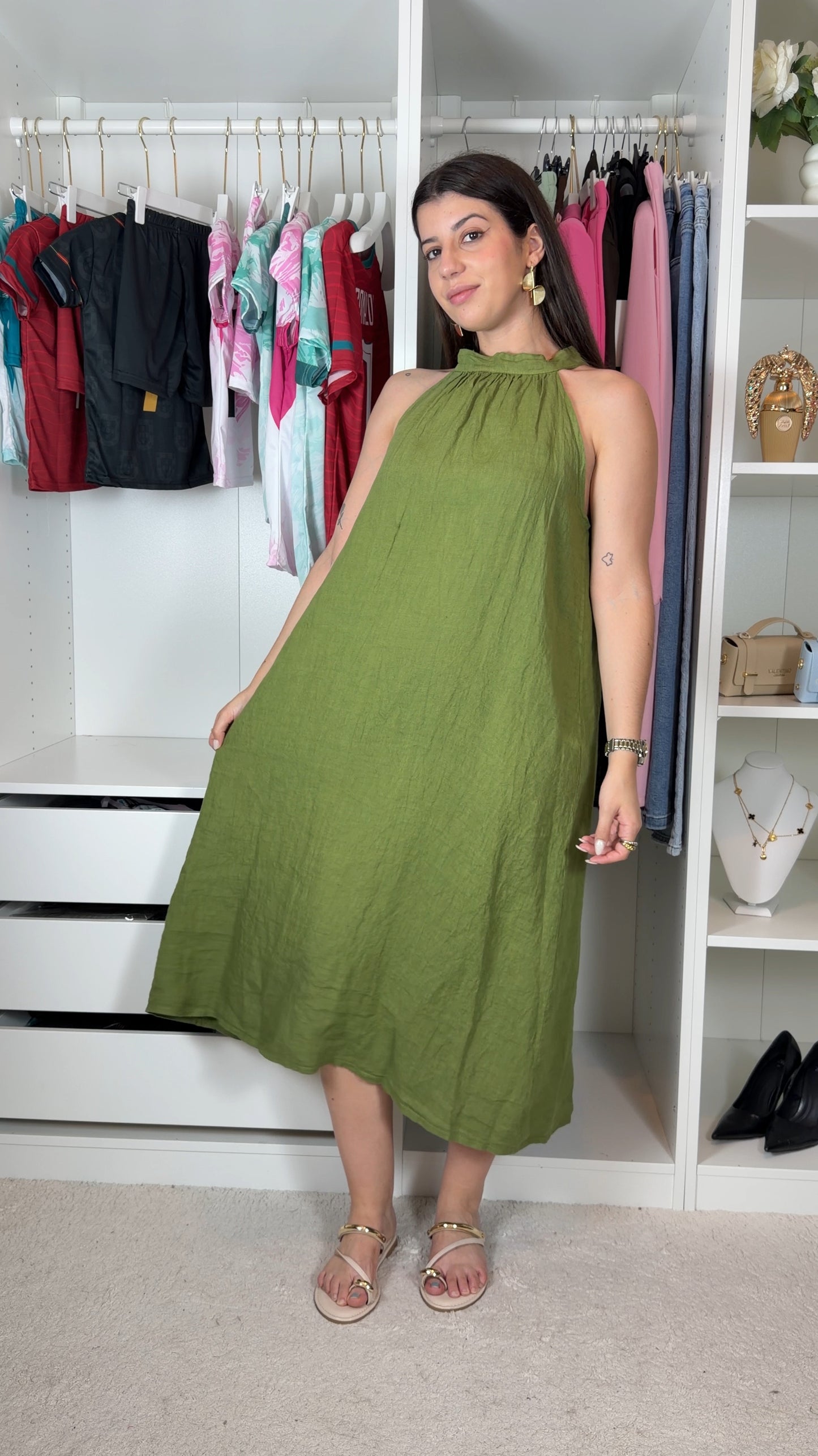 Vestido 100% linho