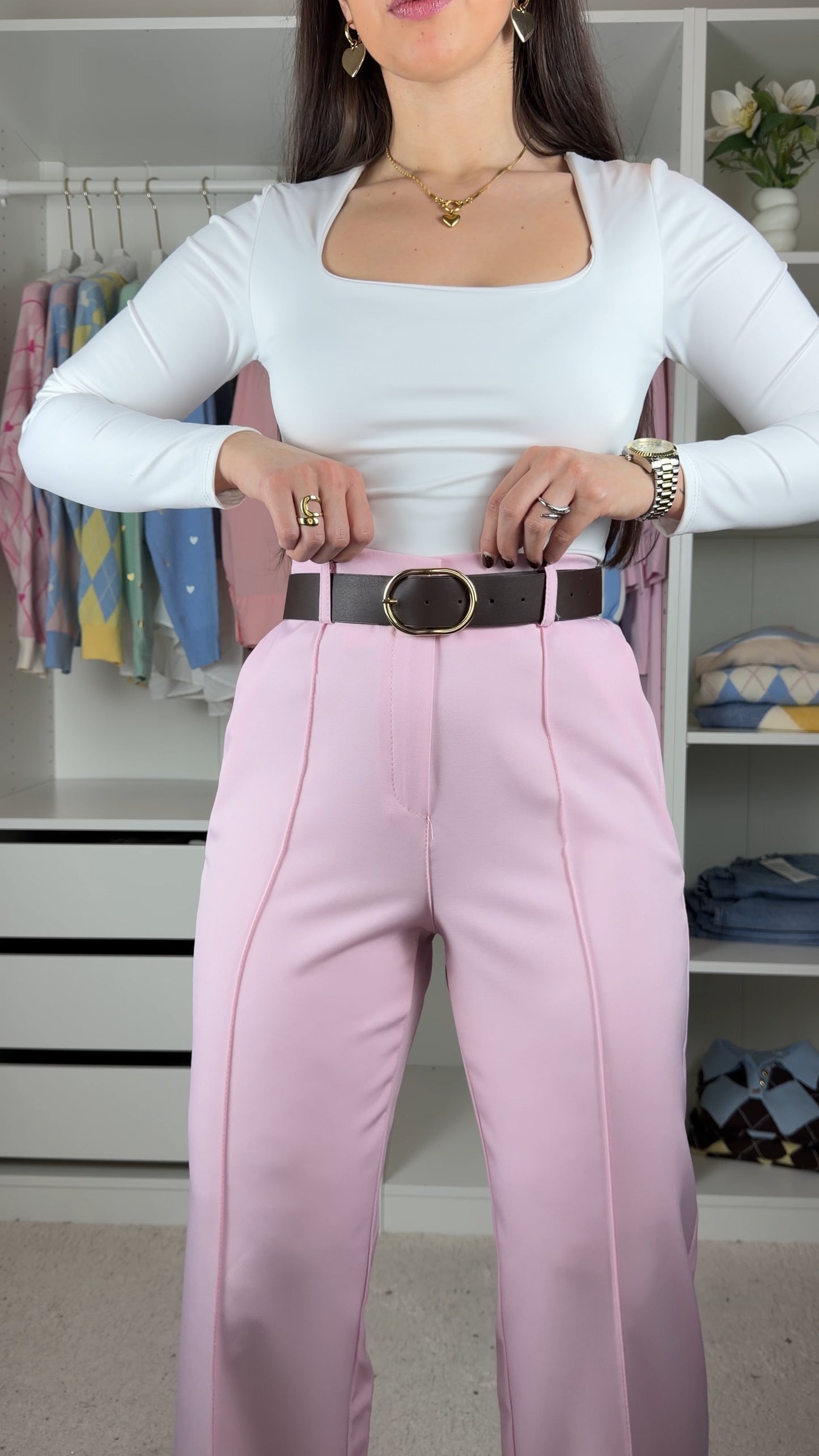 Pantalonas c/cinto incluído