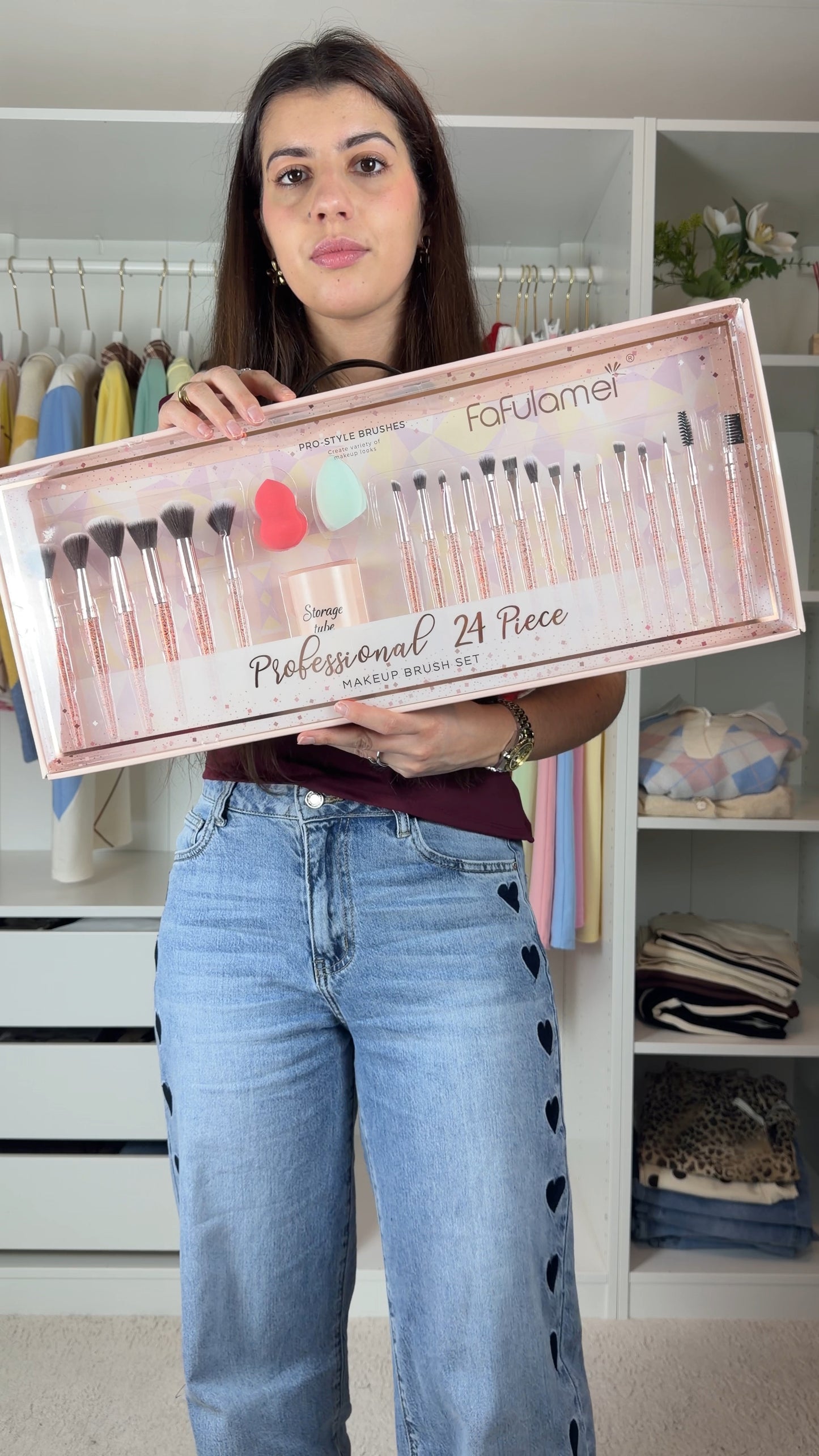 Conjunto profissional de pincéis de maquilhagem ( 24 peças)
